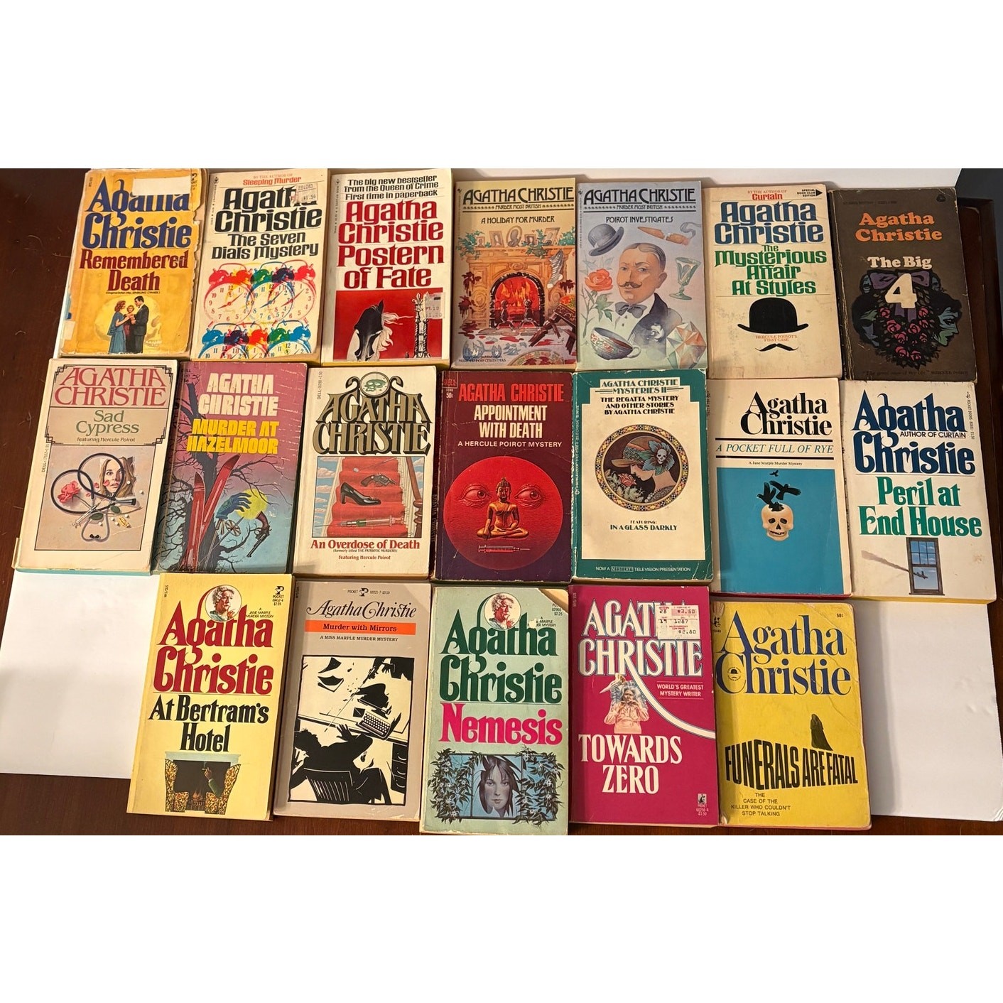 Lot 19 Vintage Agatha Christie PB Novels 1980s Marple Poirot Mystery Bundle