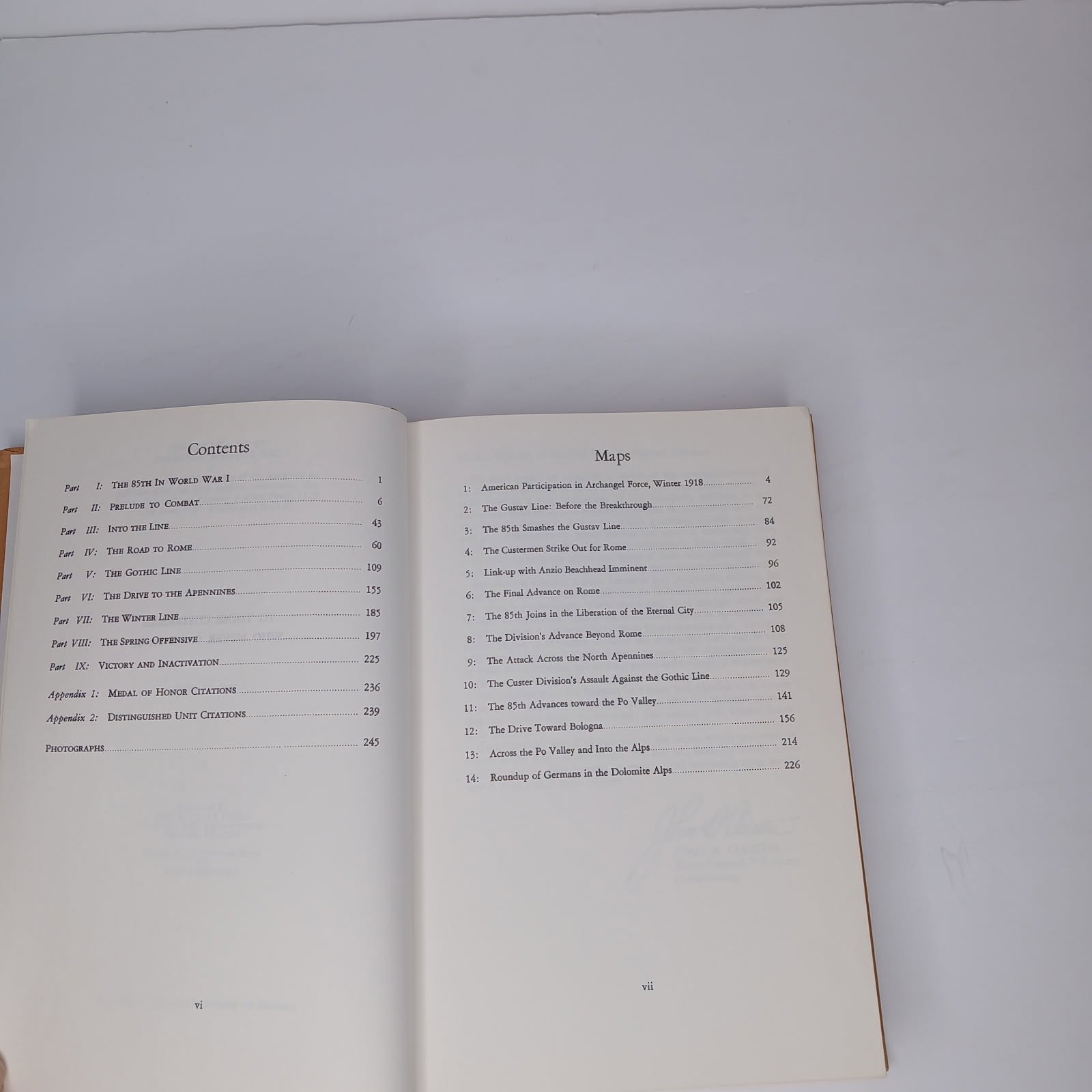 The 85th Infantry Division In World War 2 By Paul L. Schultz Reprinted 1979