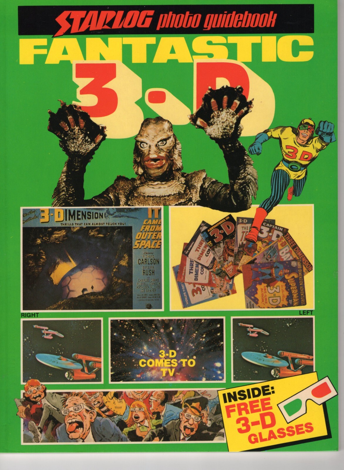 Starlog Photo Guide Book Fantastic 3-D w/3D Glasses 98 pages long 1982