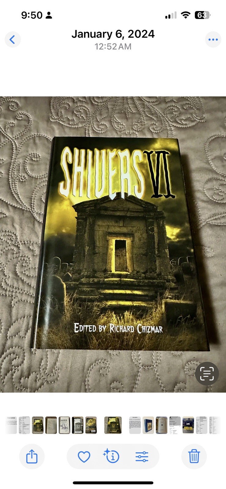Shivers VI S/L limited Ed of 750; Double Signed by editor & artist; Brand New