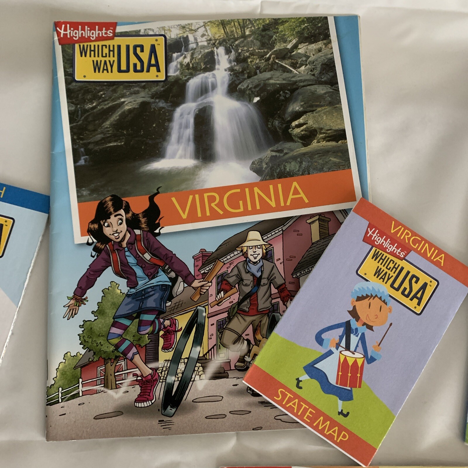 Highlights Which Way USA State Activity Books Map Lot of 8 Home School 2013-2014