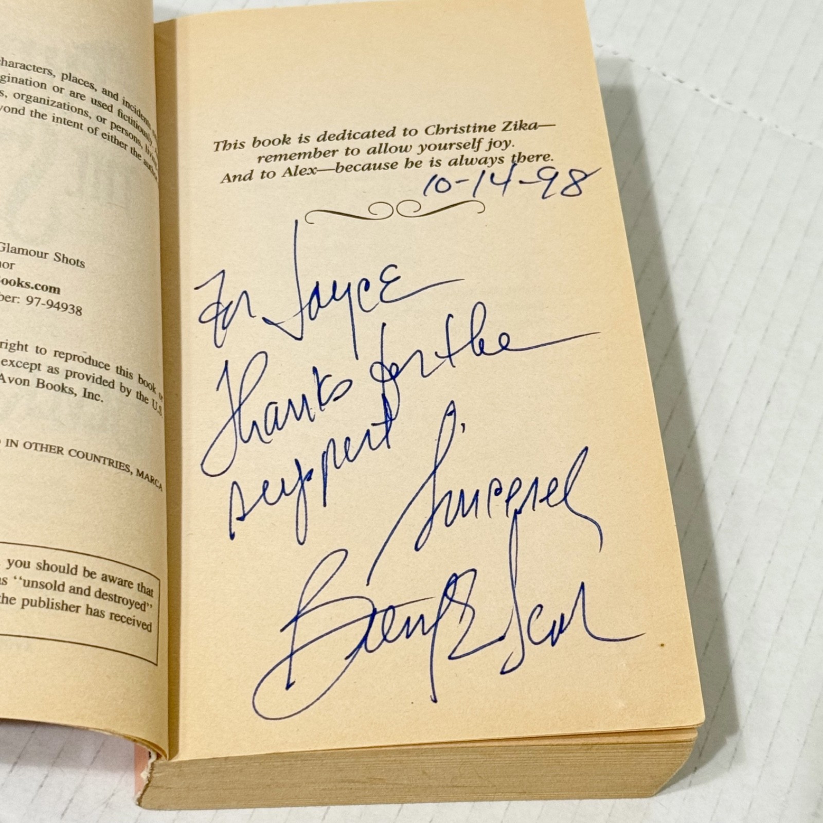 Autographed Through the Storm by Beverly Jenkins (1998) Avon First Edition PB