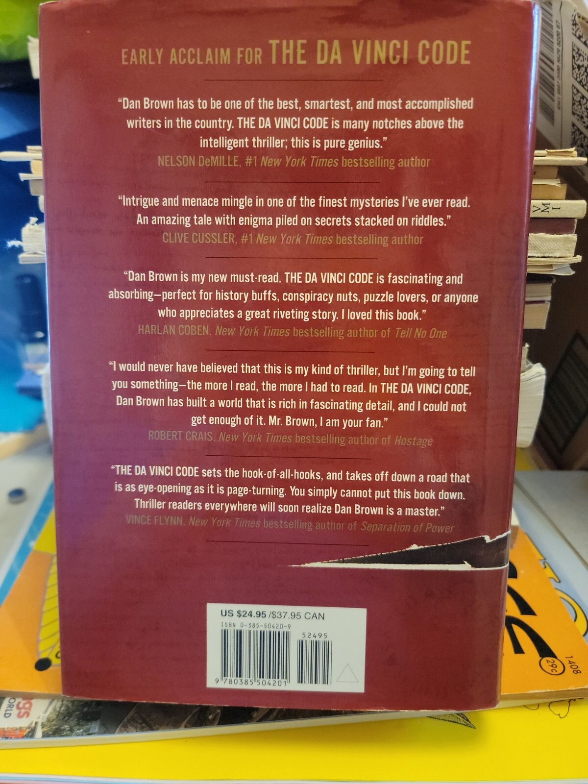 Robert Langdon Ser.: The Da Vinci Code : A Novel by Dan Brown (2003, Hardcover)