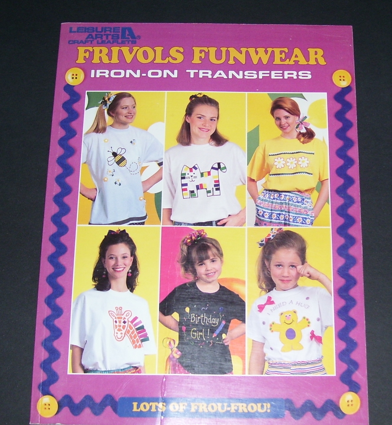 LEISURE ARTS FRIVOLS FUNWEAR IRON-ON TRANSFERS BOOK 1996 165 PAGES