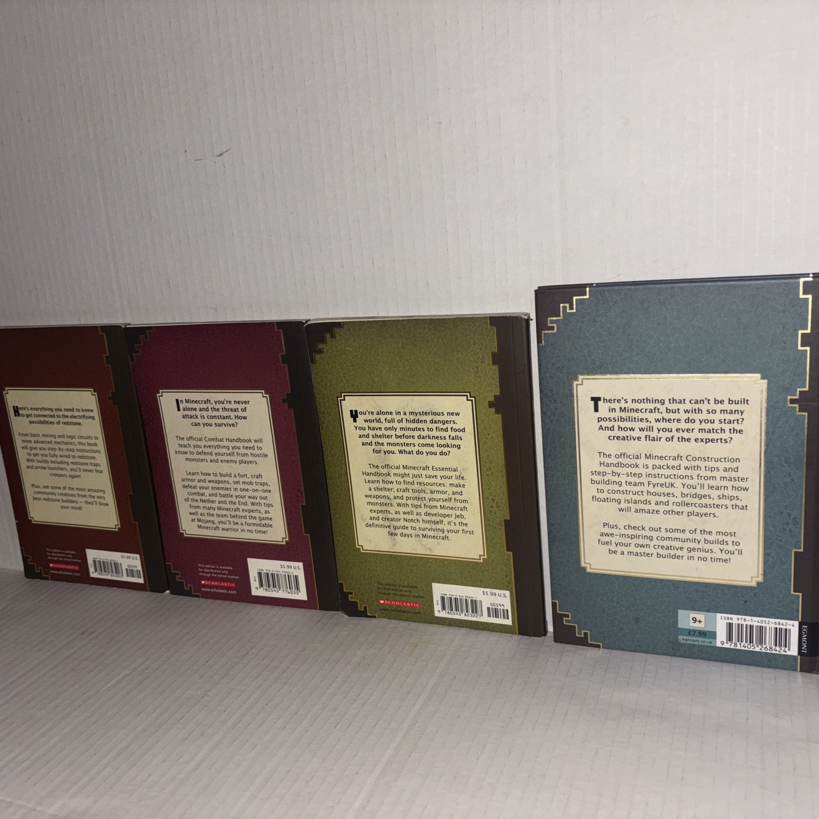 Minecraft Official Handbooks Collection Set of 4 Mojang Guides