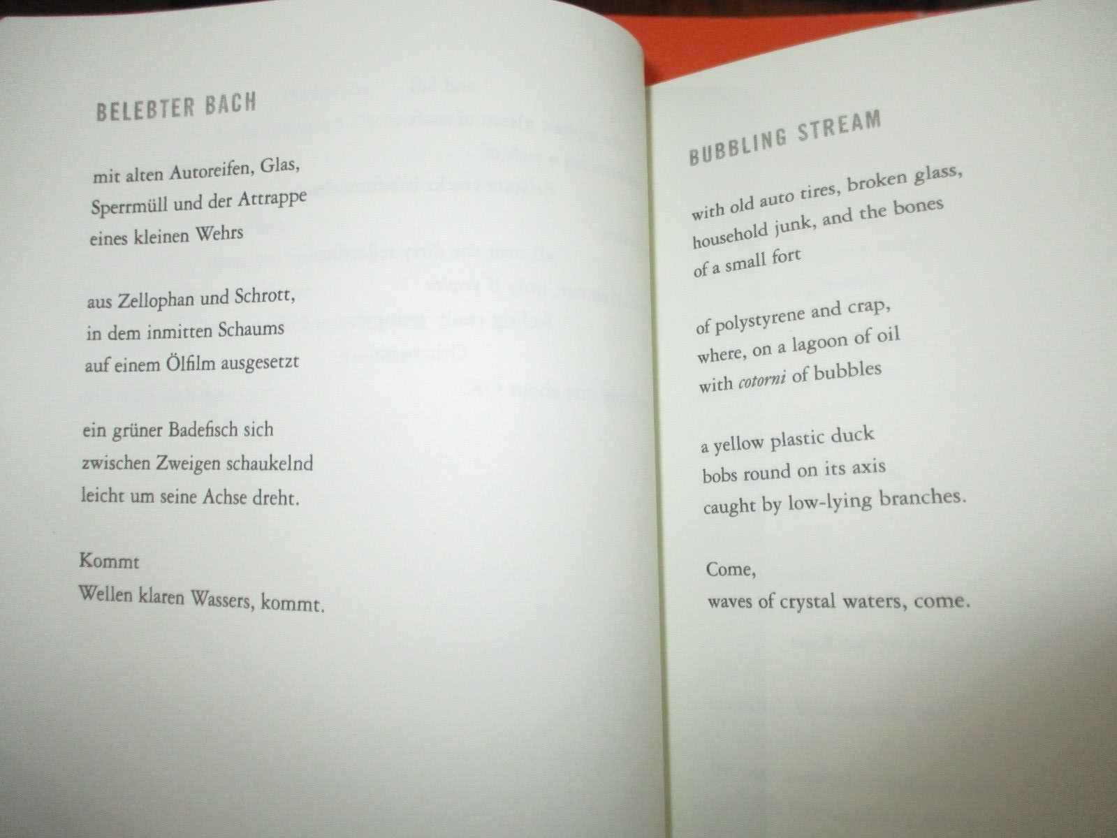 Ashes for Breakfast: Selected Poems by Durs Grunbein, SC in German & English