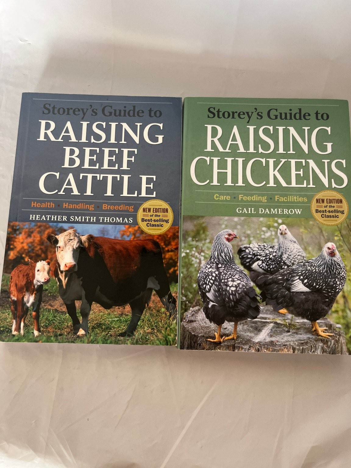 Storey’s Guide to Raising Beef Cattle & Chickens Thomas Damerow Farm Manual Set
