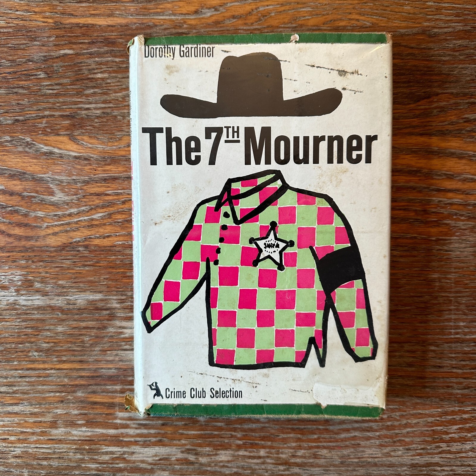 The 7th Mourner by Dorothy Gardiner 1958 Crime Club First Edition Hardcover GOOD