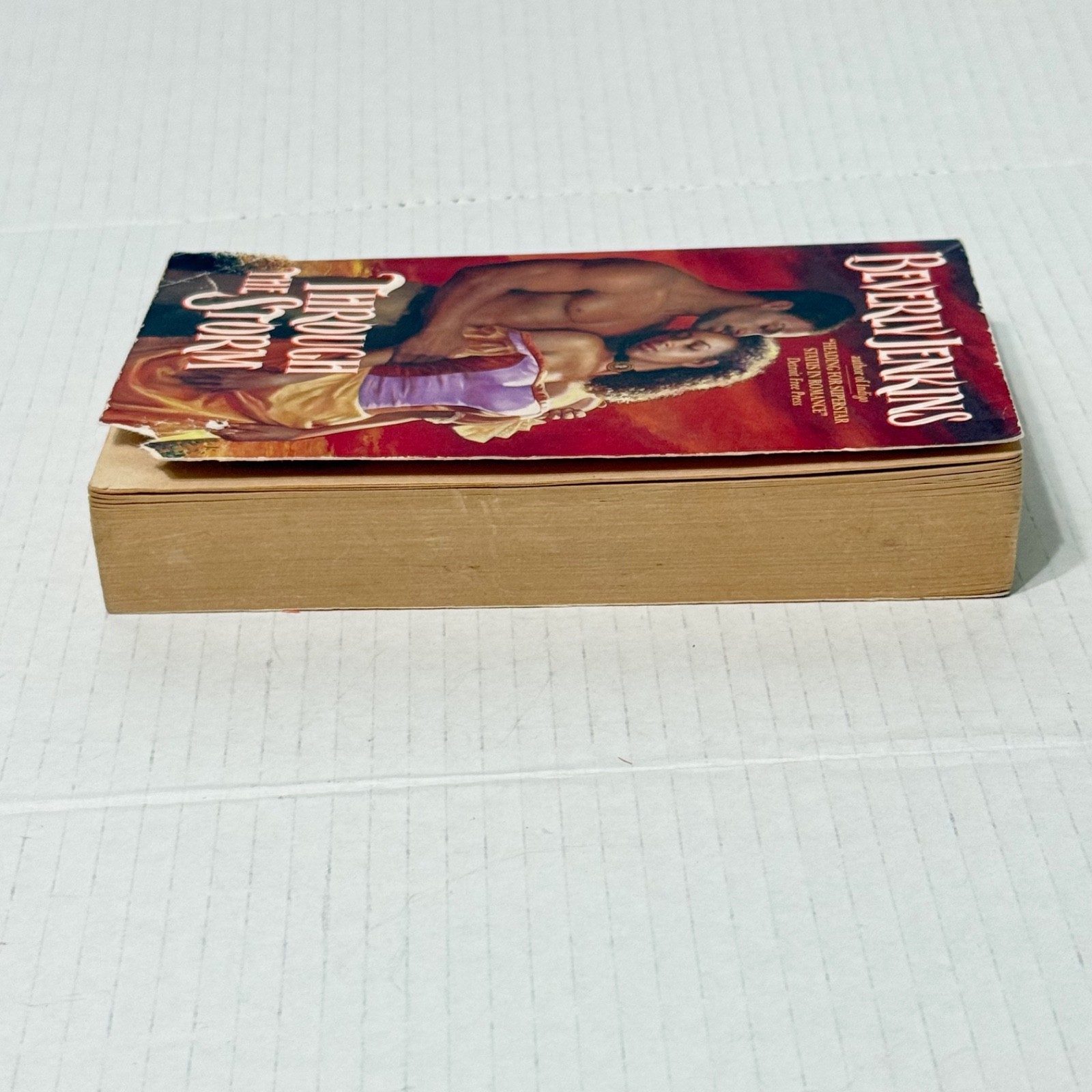 Autographed Through the Storm by Beverly Jenkins (1998) Avon First Edition PB
