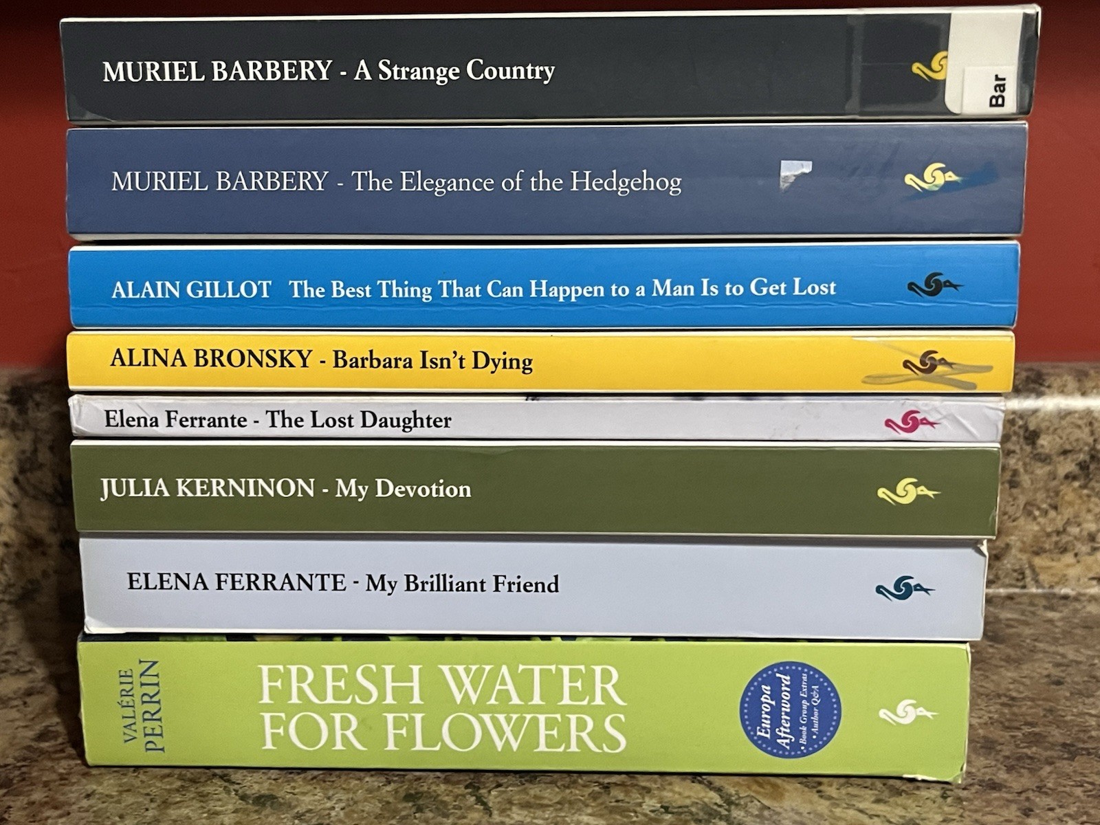 8 Book Lot Europa Editions Elena Ferrante Barbery Bronsky Perrin Paperback