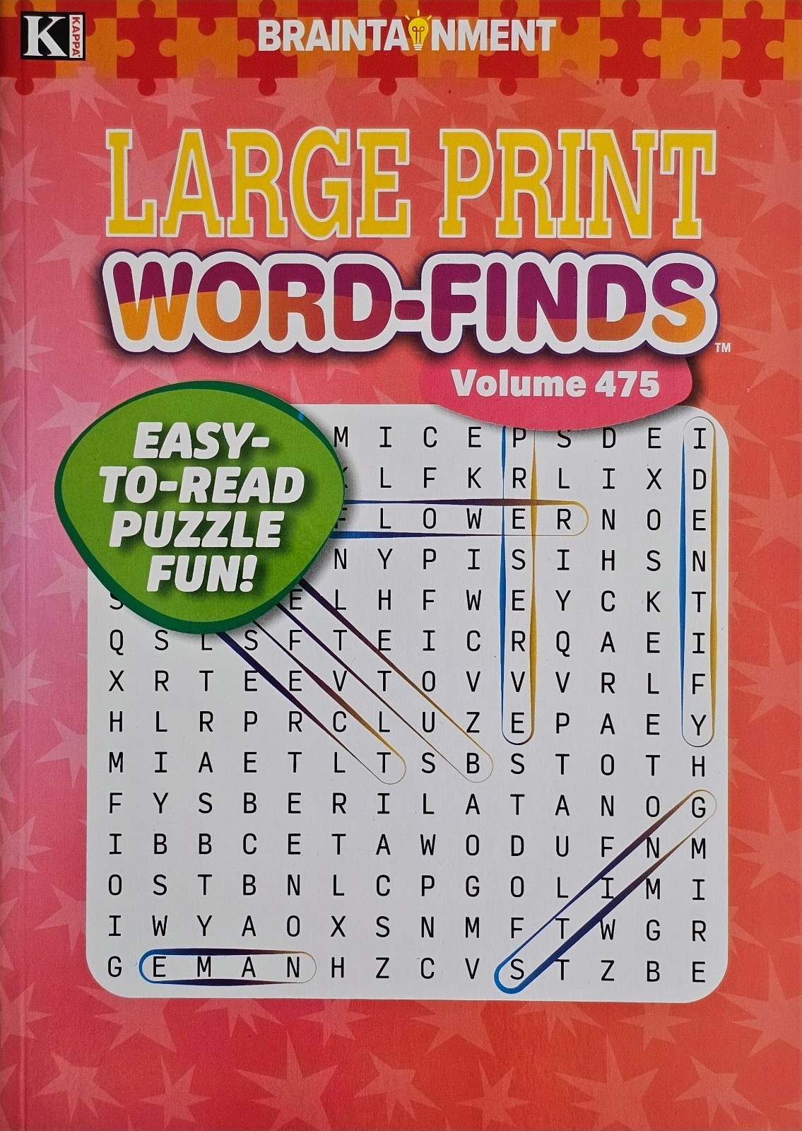 5 New Large Print Word-Finds Puzzle Books Kappa Games Vol #474-478 ~ Search,Hunt