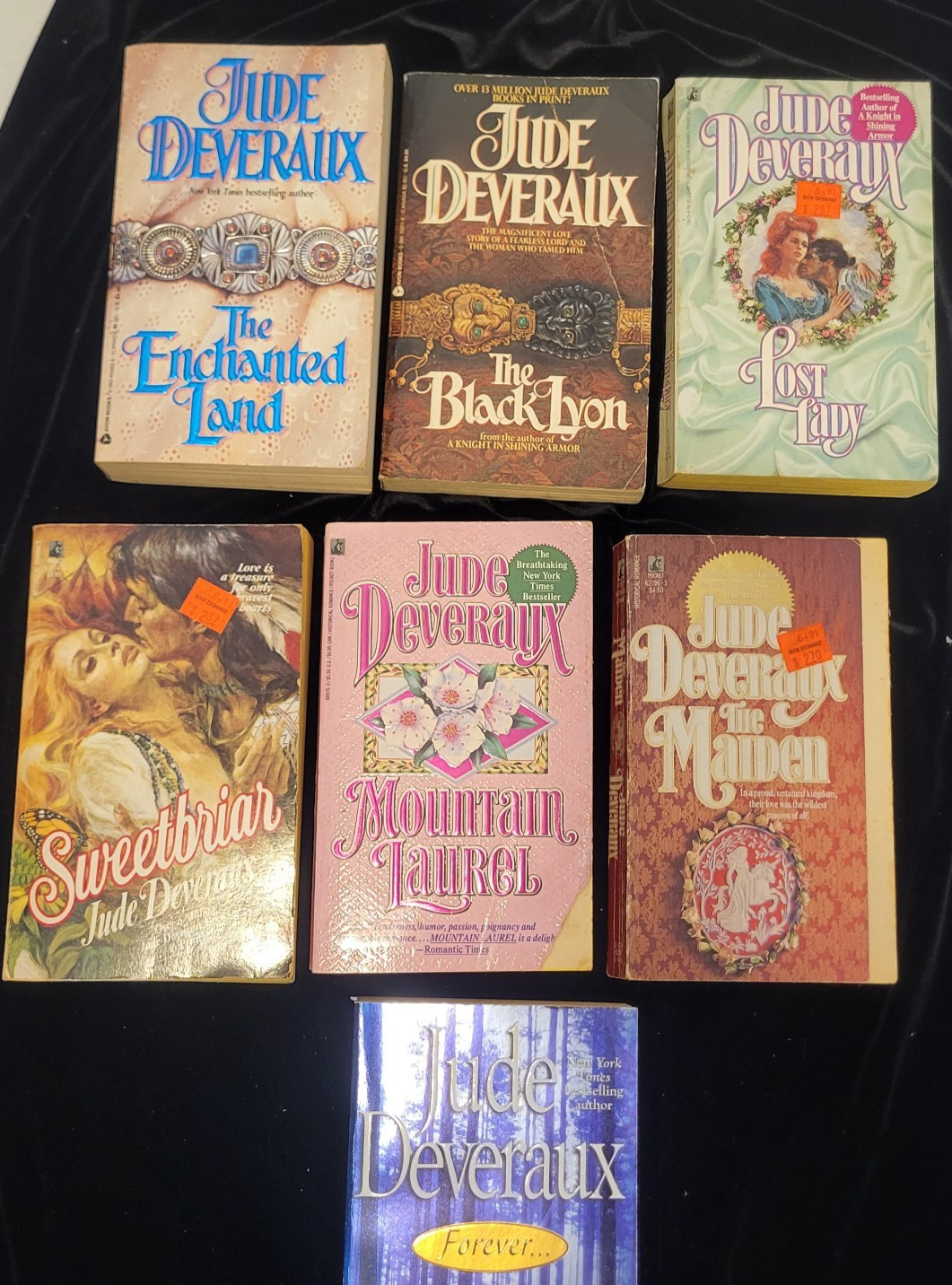 Lot 7 Jude Deveraux books Enchanted Land Black Lyon Maiden Sweet Briar Lost Lady