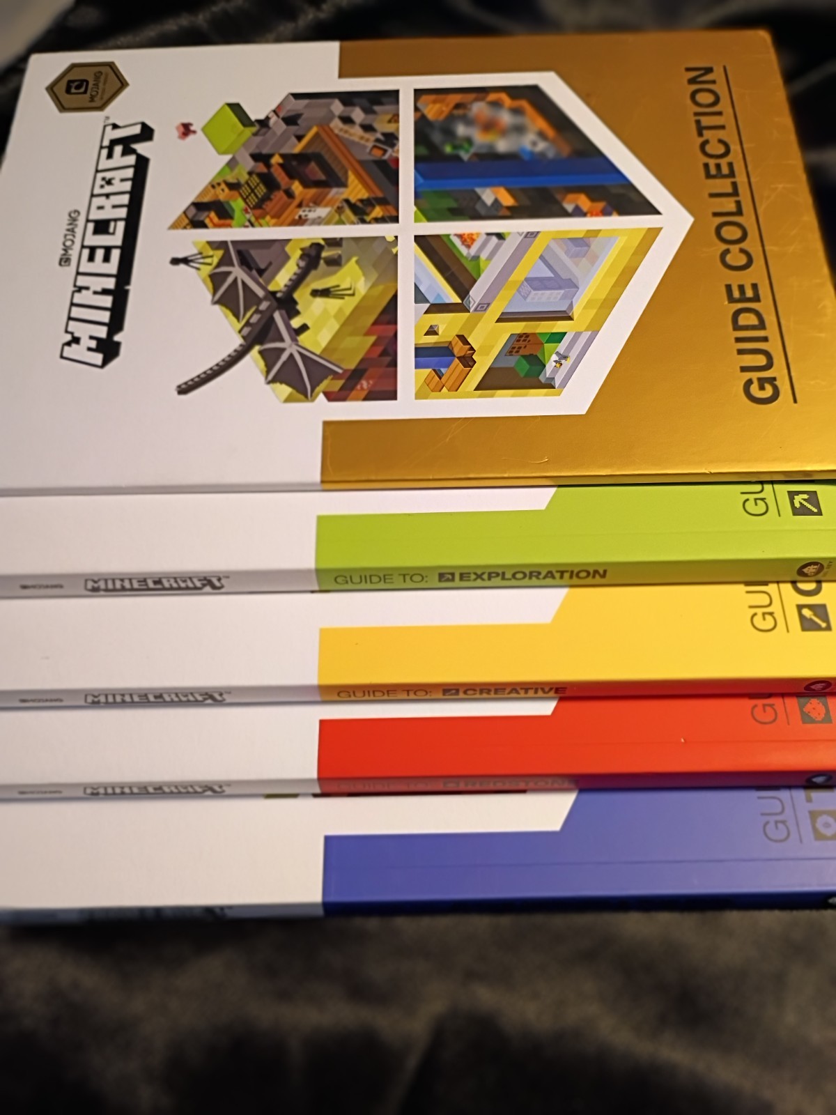 Minecraft Guide Collection 4 Book Boxed Set Mojang Hardcover Complete Box Set