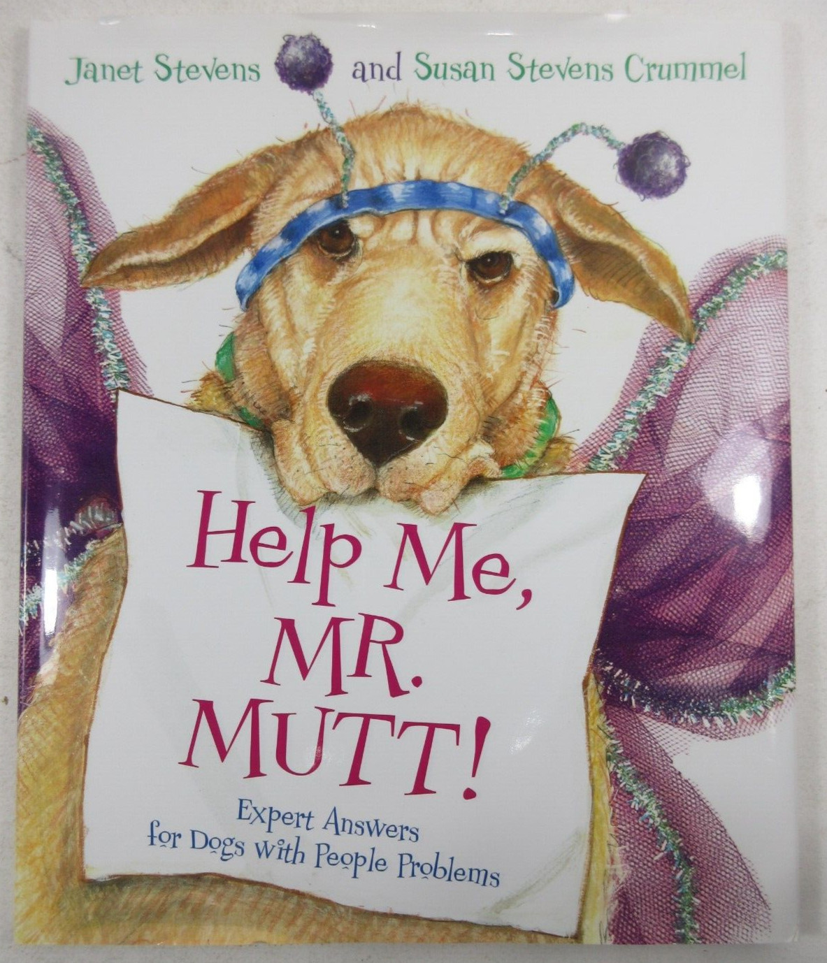 SIGNED by Susan Stevens Crummel “Help Me, Mr. Mutt!” Janet Stevens Hardback DJ