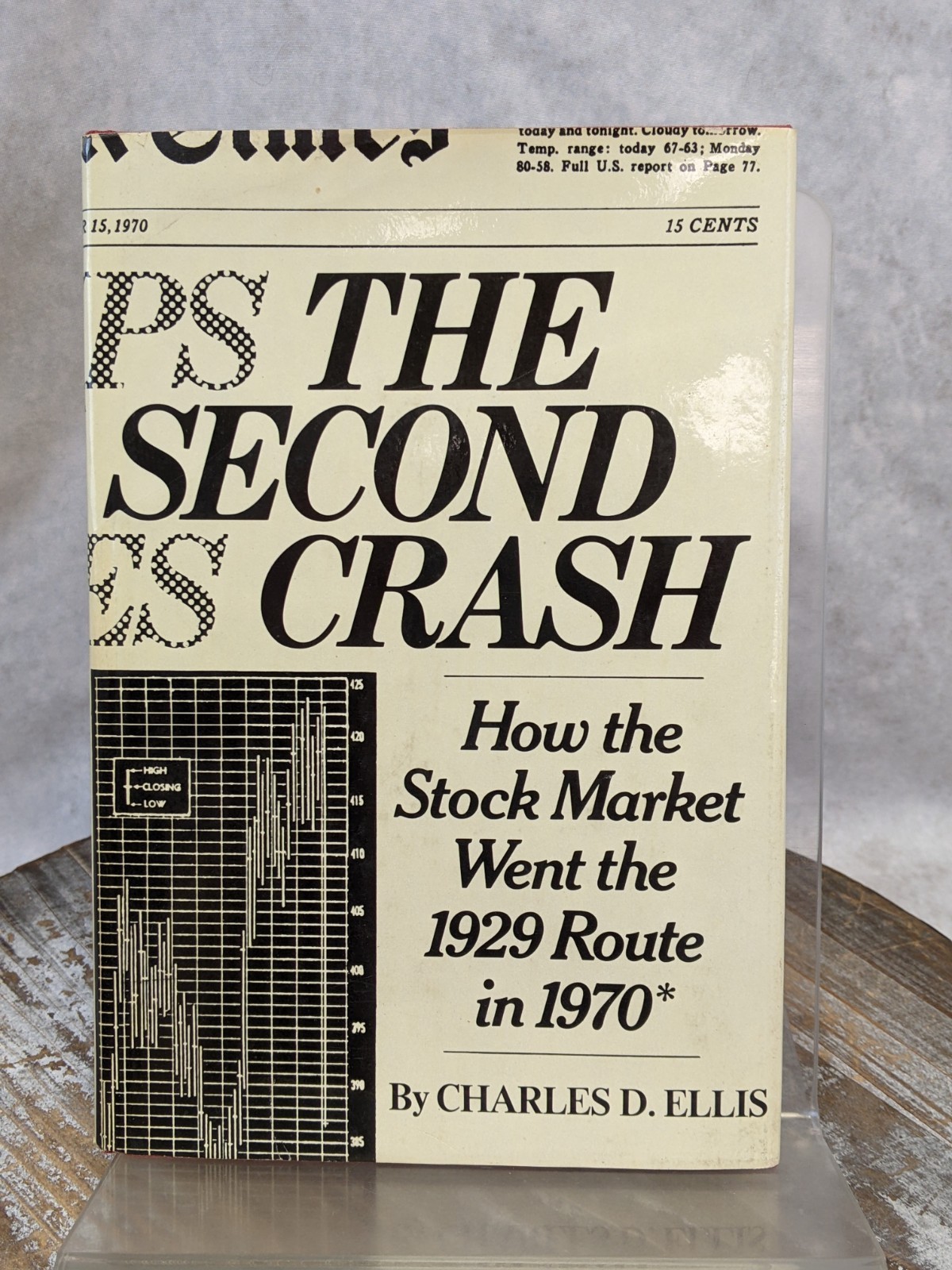 The Second Crash: Stock Market Went 1929 Route by Charles Ellis 1st Print HCDJ