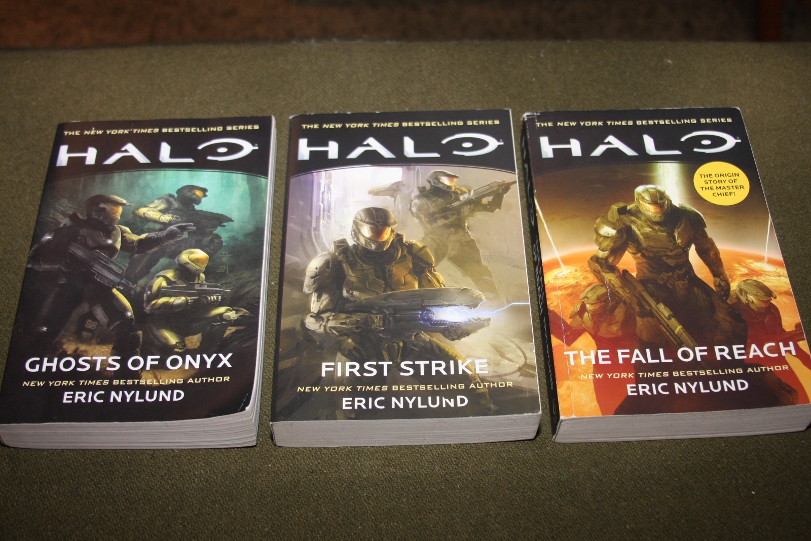 Lot of 3 Eric Nylund TPBs – Halo : Ghosts of Onyx, First Strike, Fall of Reach