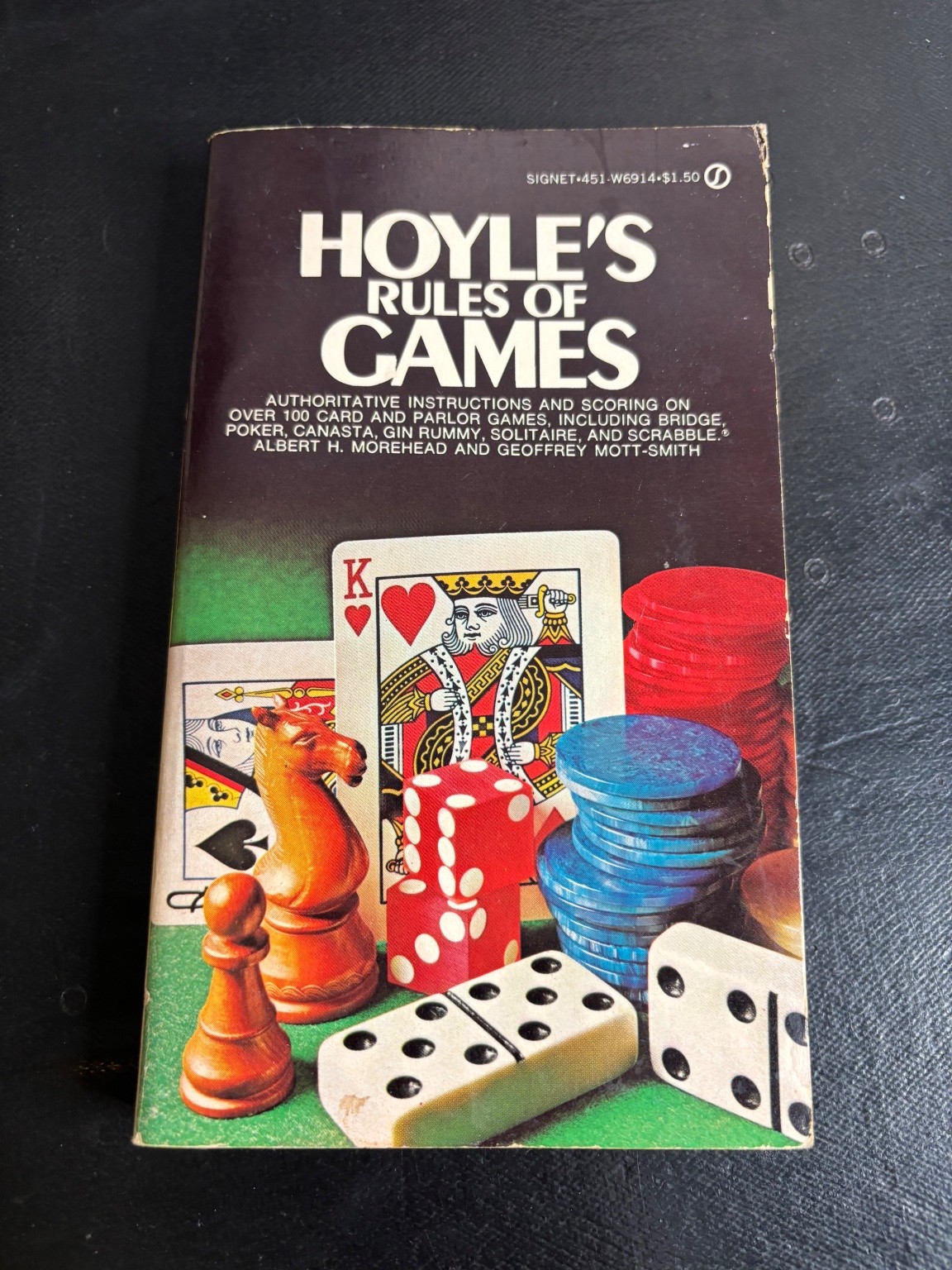 Hoyle’s Rules of Games Morehead Mott-Smith 1963 Signet Paperback Card Parlor