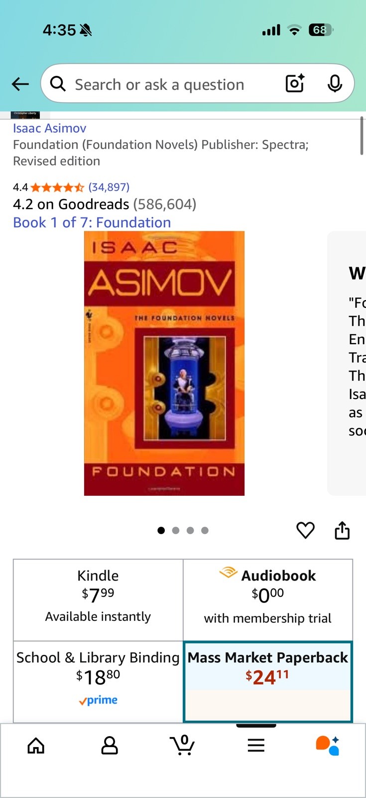 Foundation Series Book Lot: Foundation Isaac Asimov (2004),Second,Prelude,Empire
