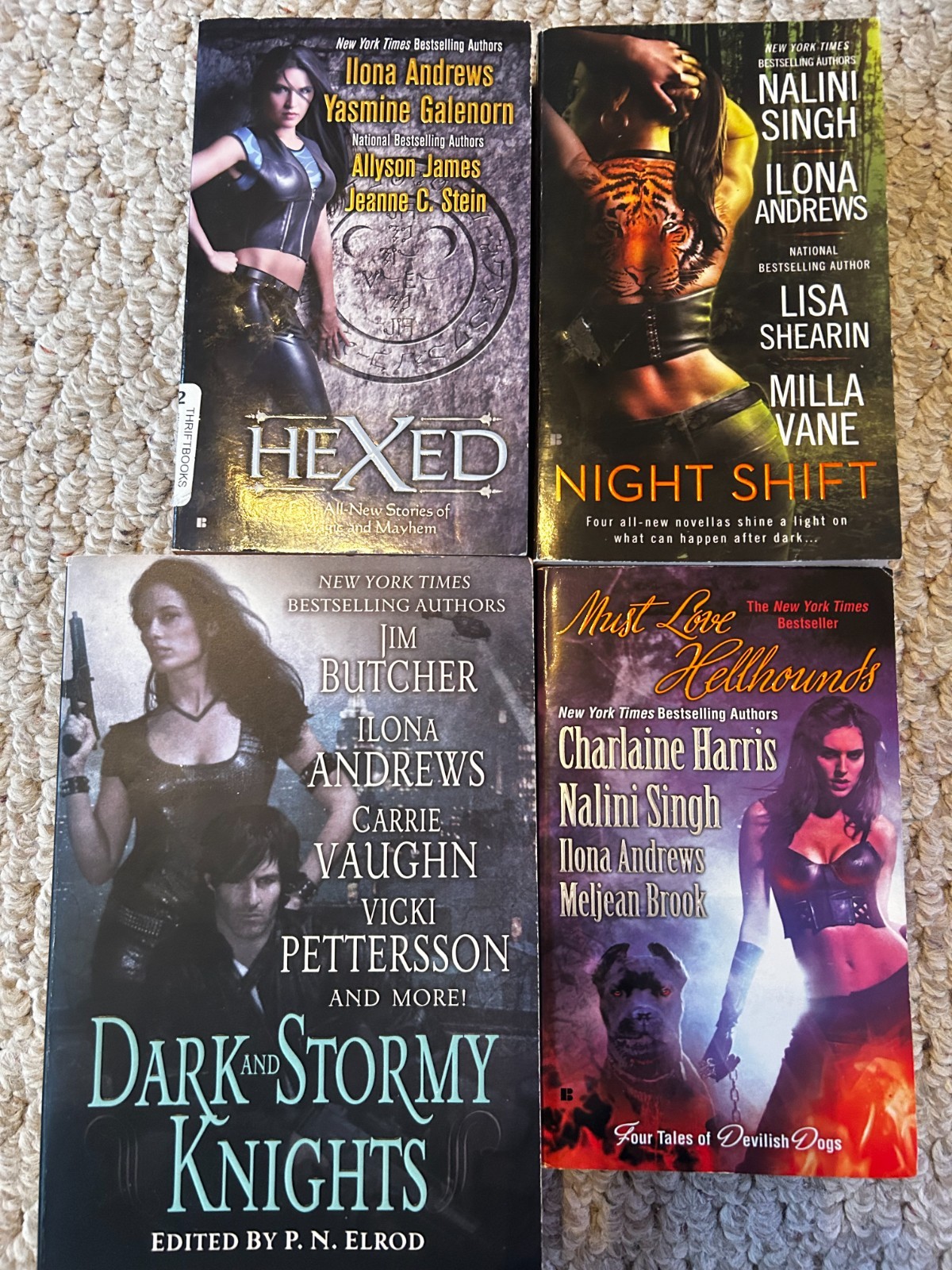 Lot of 4 PB Novella Collections Incl An Ilona Andrews In Each Book Urban Fantasy