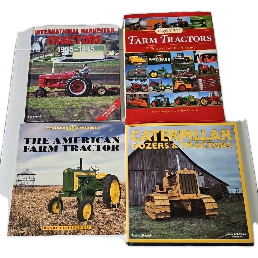 Lot Of 4 Caterpillar Dozers, International, Farm Tractors Hardcover Paperback VG