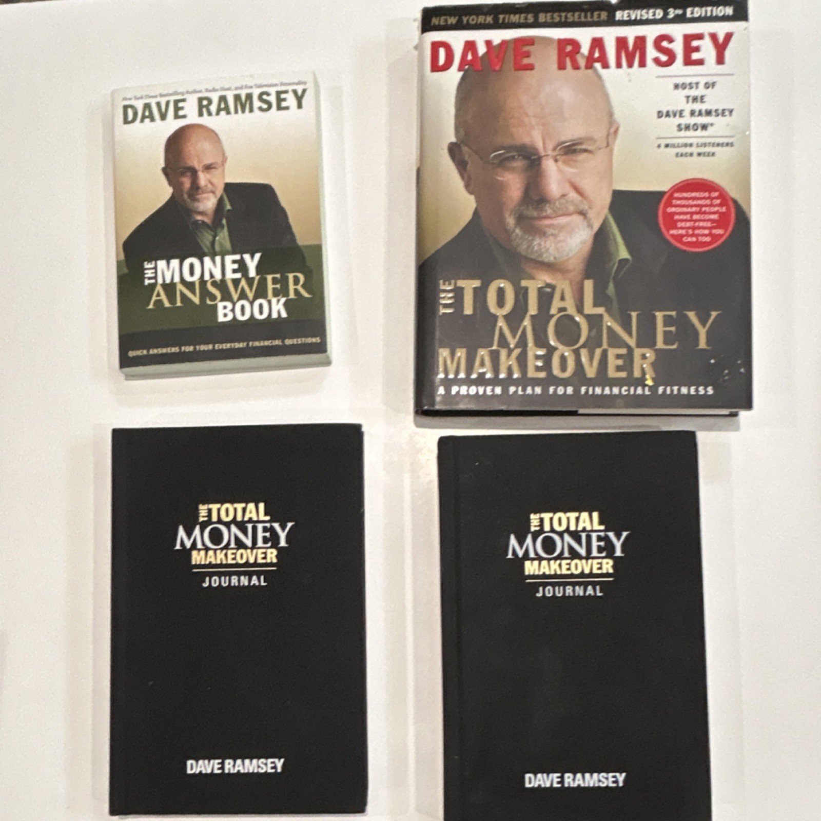 Dave Ramsey Total Money Makeover, Answer book and 2 New journals