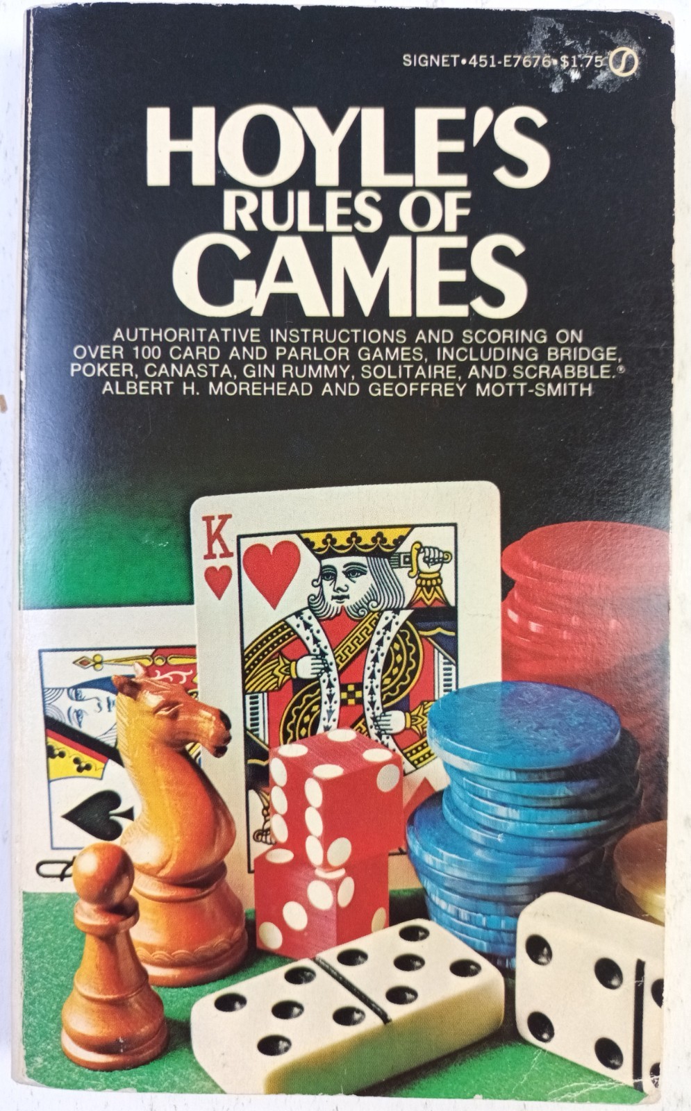 HOYLE’S RULES OF GAMES. ALBERT MOREHEAD GEOFFREY MOTT-SMITH. SIGNET 1963. VGD