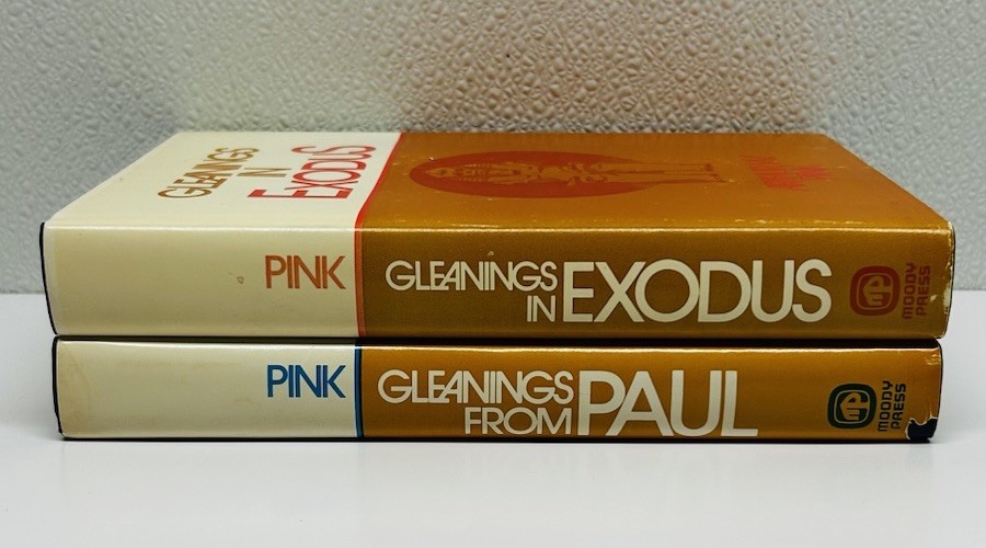 Lot of 2 Arthur W. Pink BIBLE COMMENTARY Books HC/DJ~Exodus~Gleanings From Paul