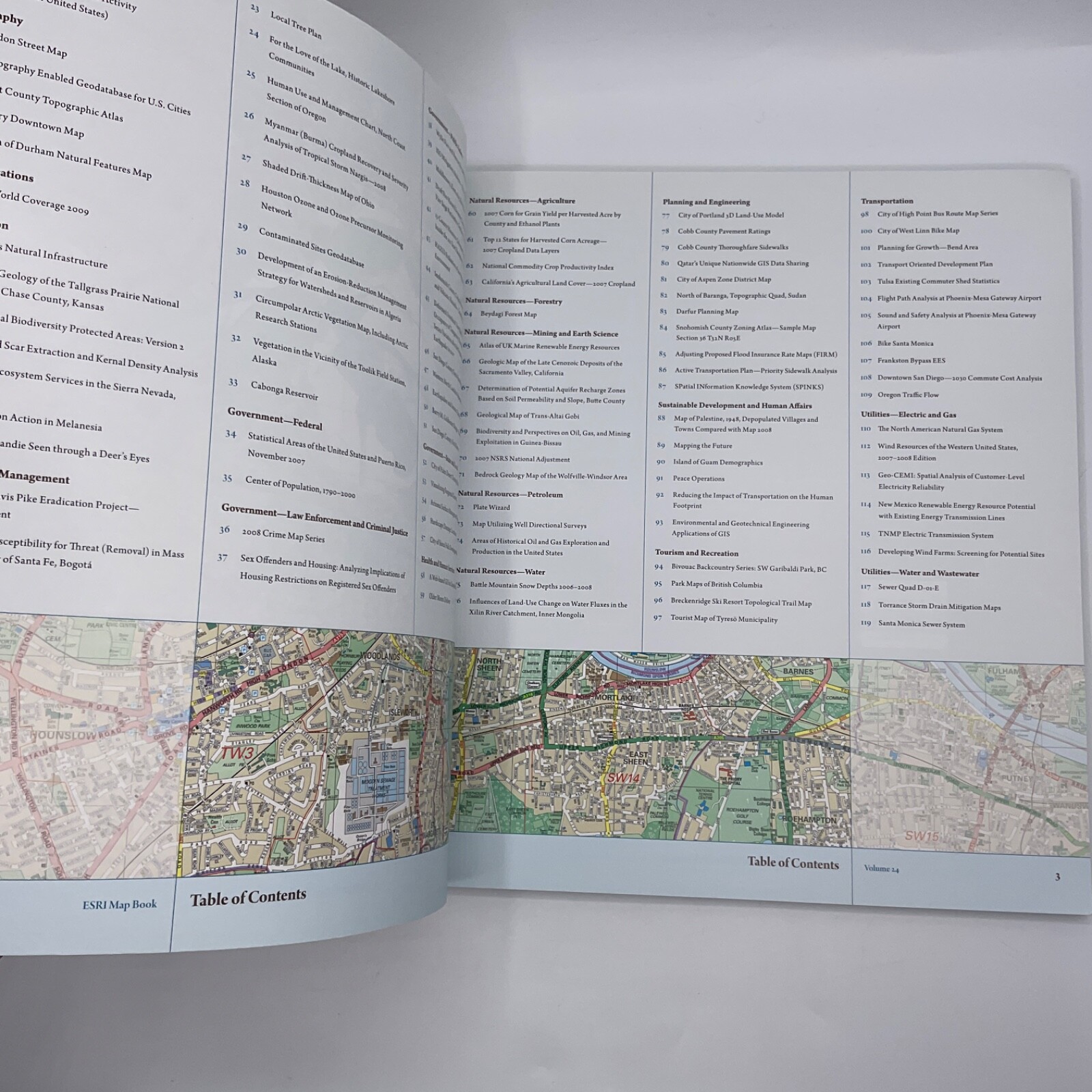 ESRI Map Books Lot of 3 Volumes #24 #29 #30 Geography Cartography Data Environme