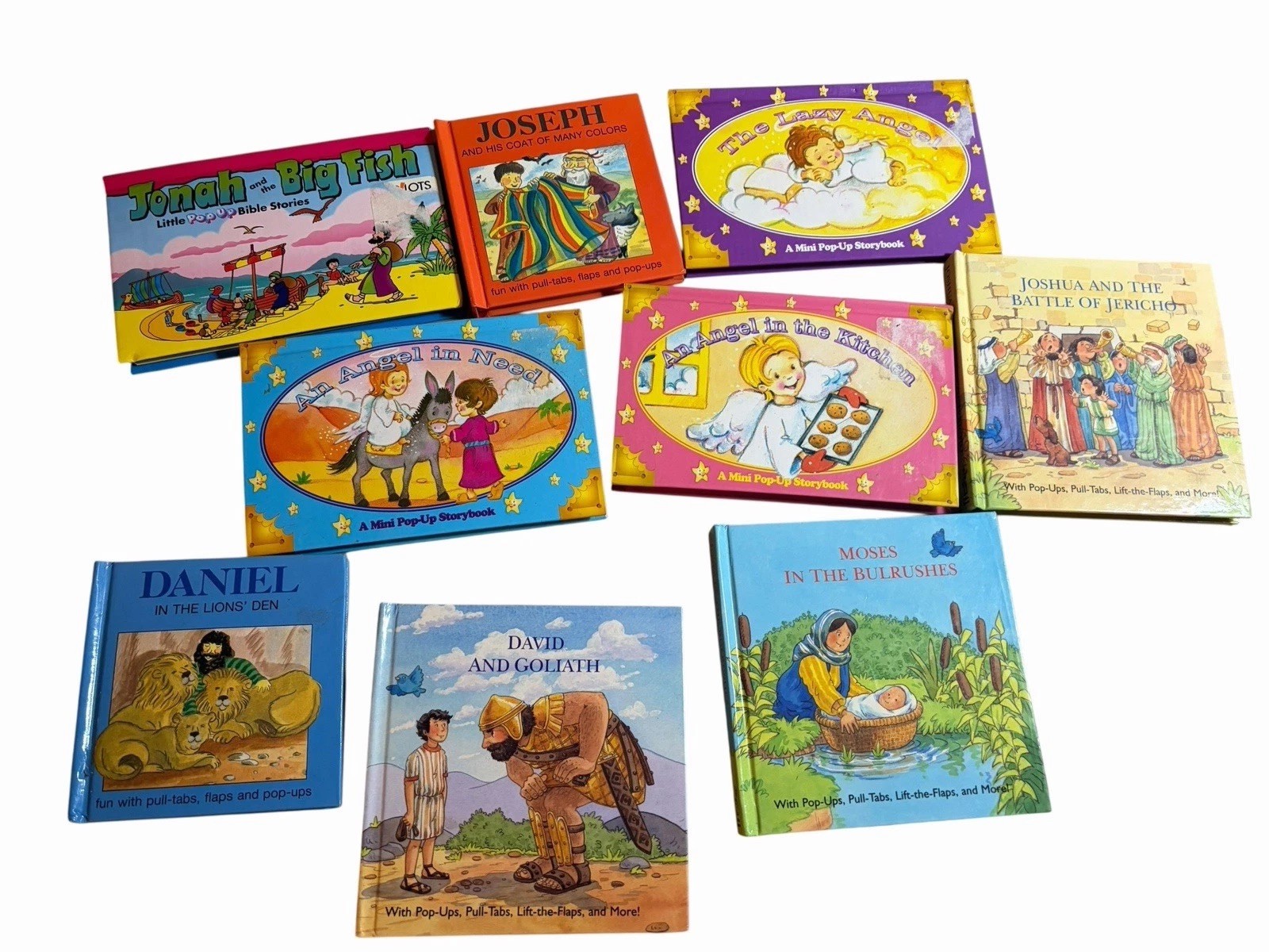 Bible Stories Pop-Up & Lift-the-Flap Children’s Book Lot of 9 Daniel Jonah David