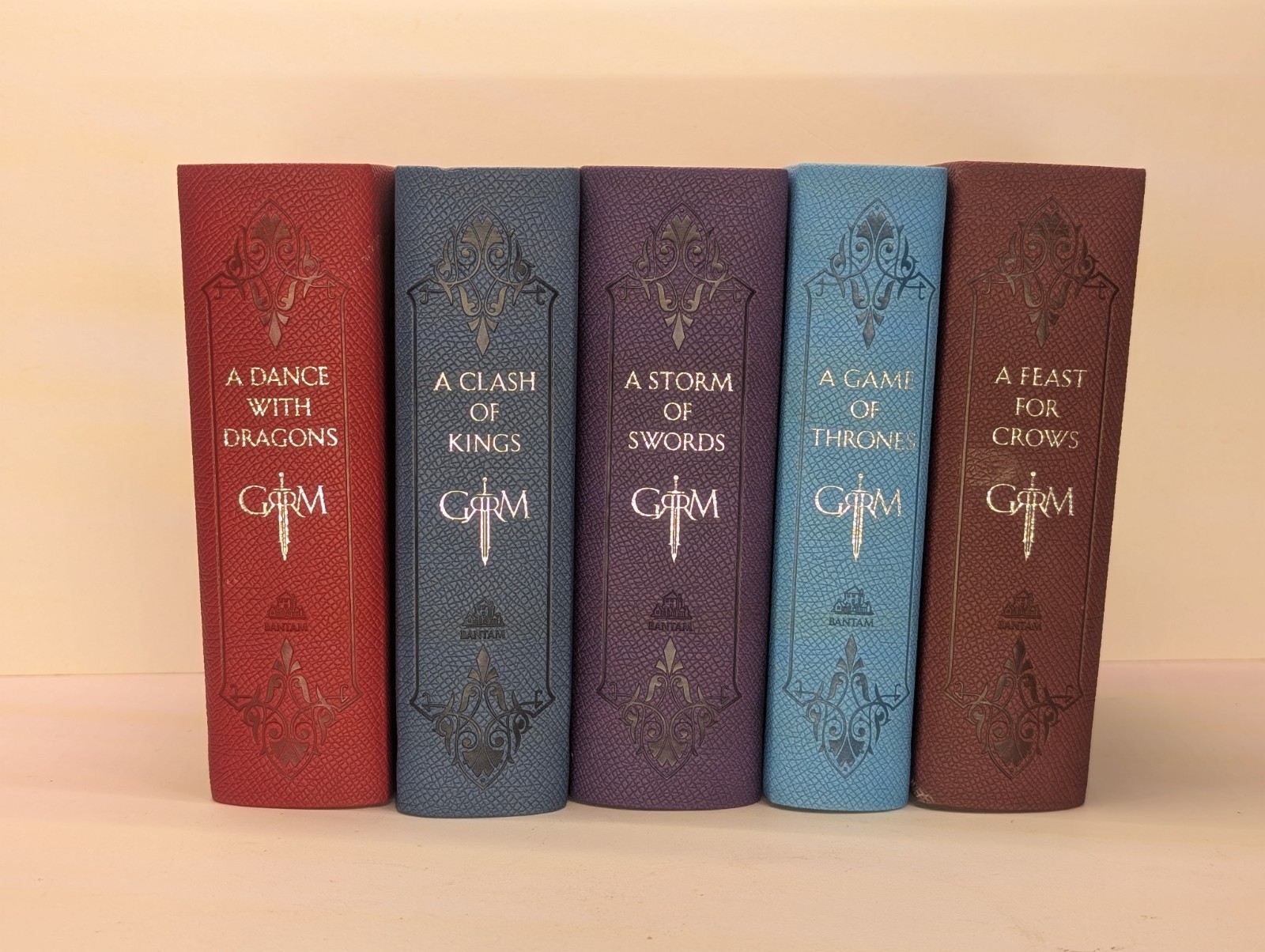 A Song of Ice and Fire Leather Bound 5-Book Box Set George R.R. Martin