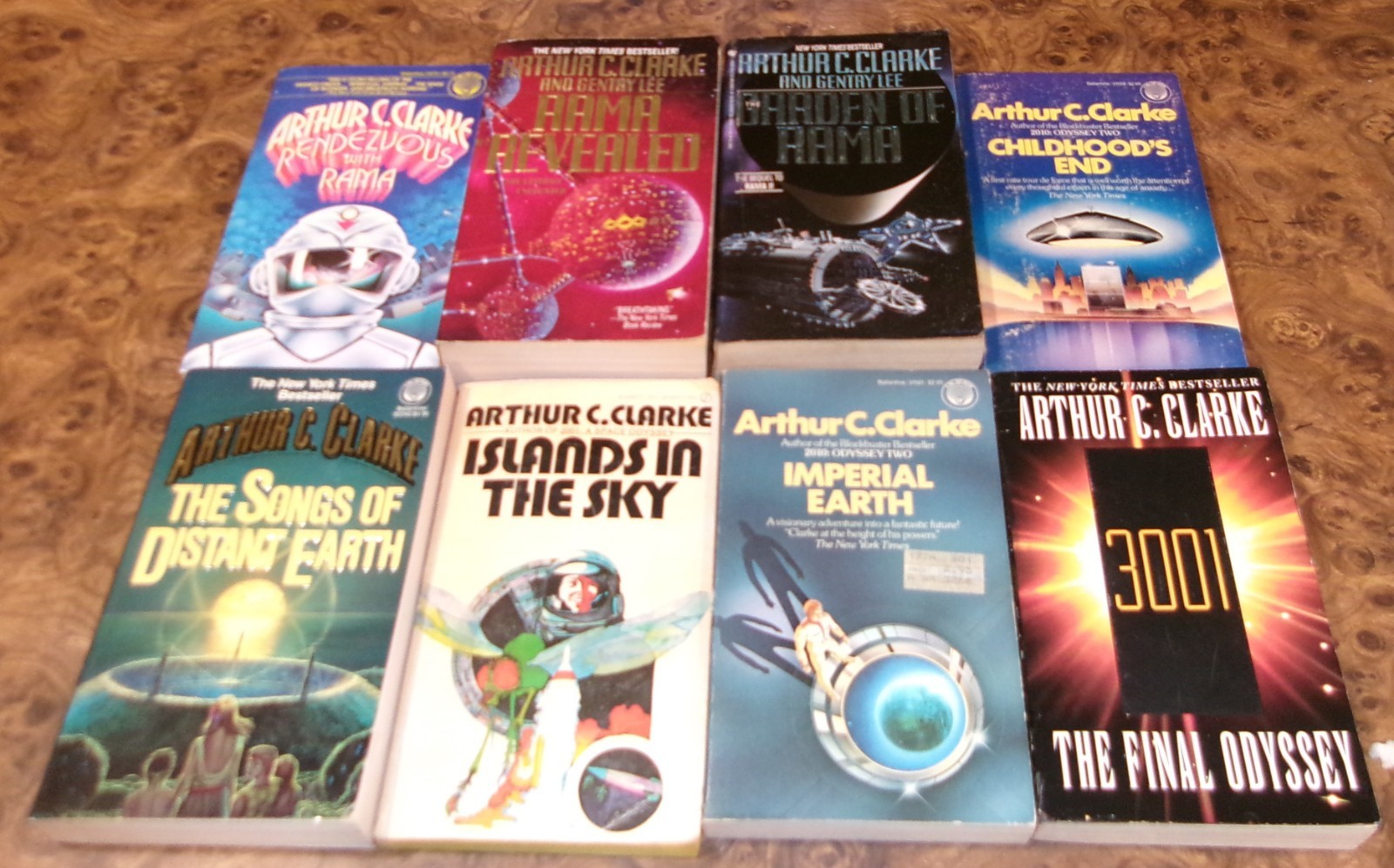 Lot of 8 Arthur C. Clarke Books Rama, Childhood’s End+