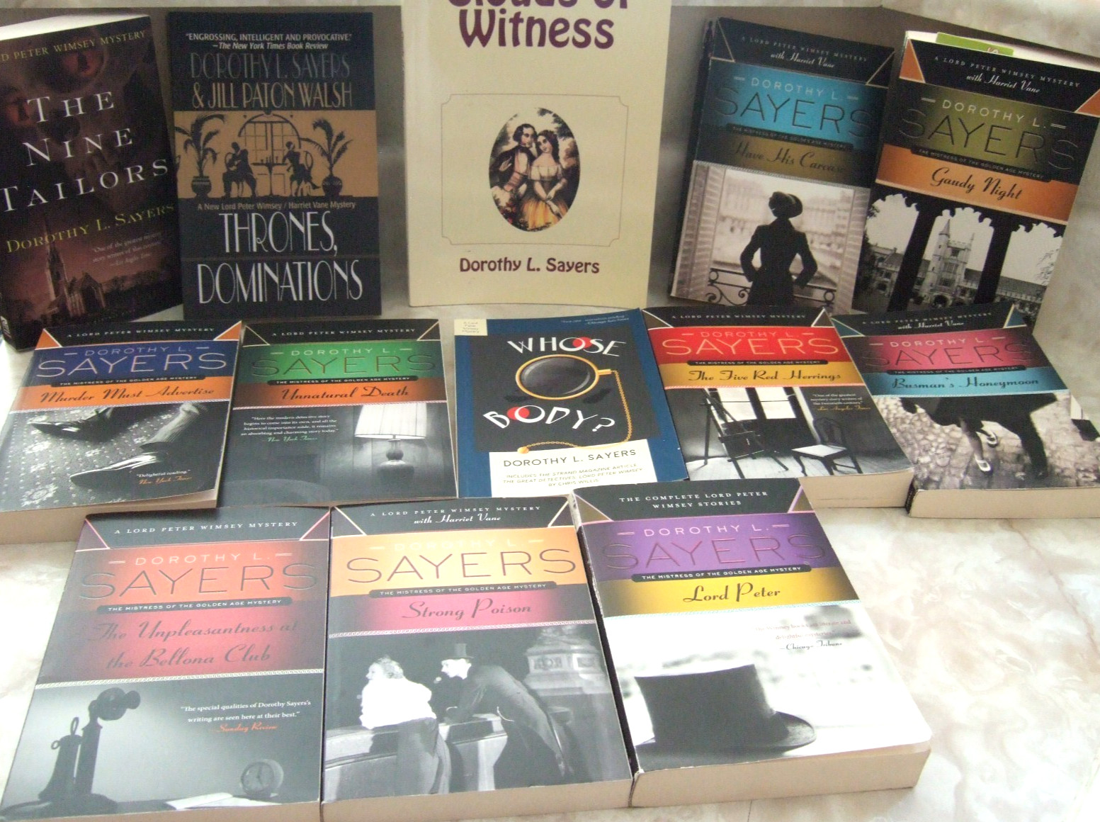 LOT OF 13 Dorothy Sayers Lord Peter Wimsey Murder Mysteries Paperbacks VGC