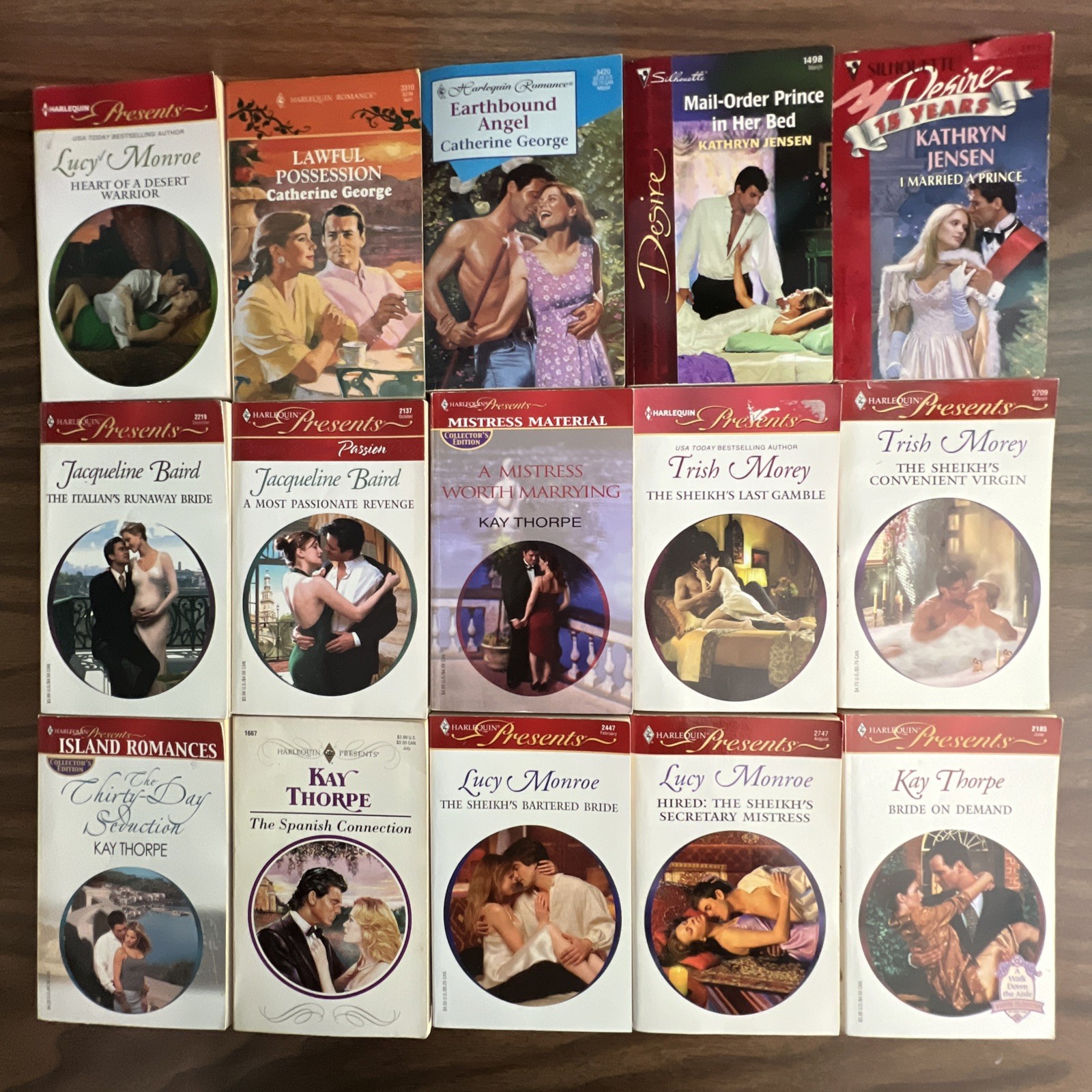 Lot of 15 Harlequin Silhouette Morey George Jensen Baird Romance Paperback