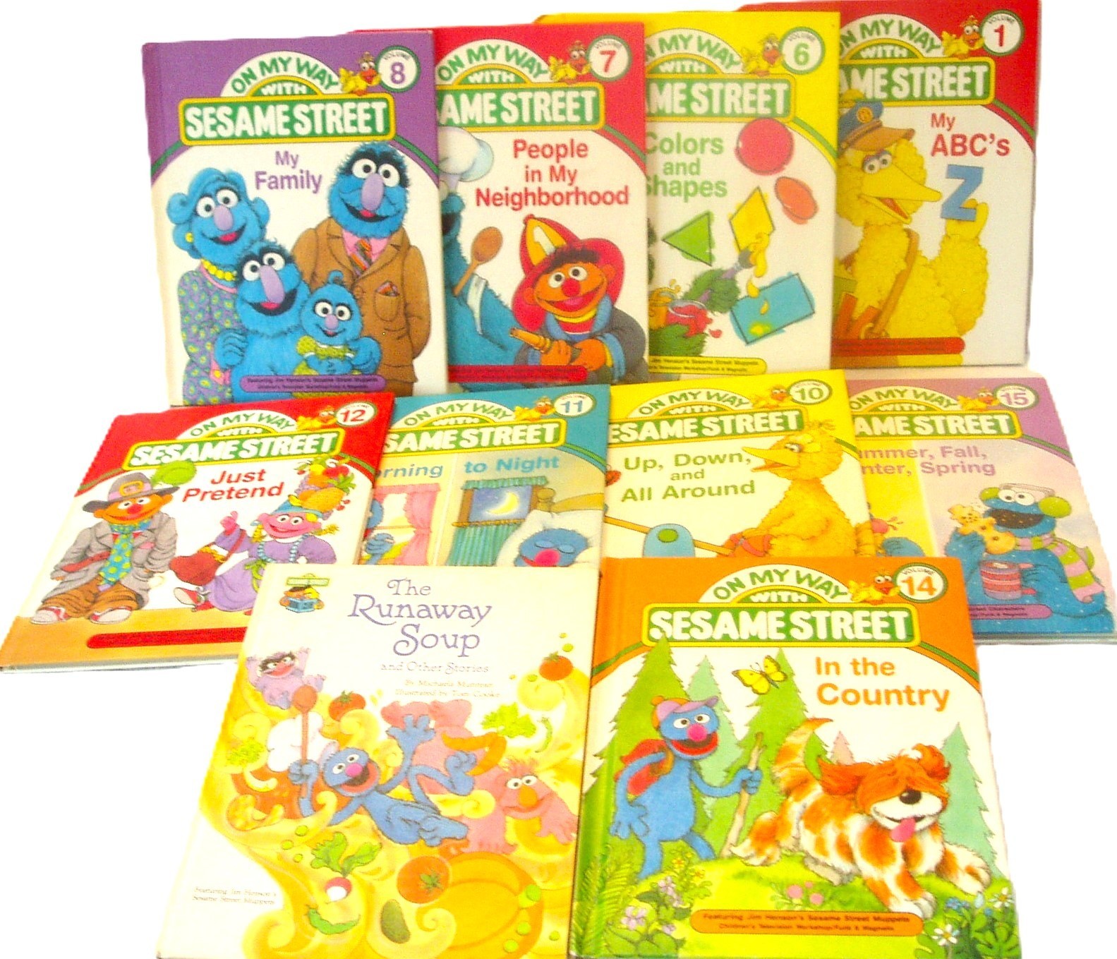 ON MY WAY WITH SESAME STREET Set of 9 HARDCOVER BOOKS By CTW FUNK & WAGNALLS