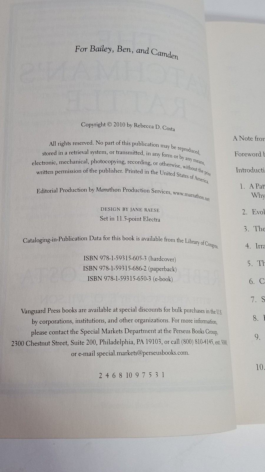 1st Ed. The Watchman’s Rattle Rebecca D. Costa PB 2010 Vanguard Press Collapse