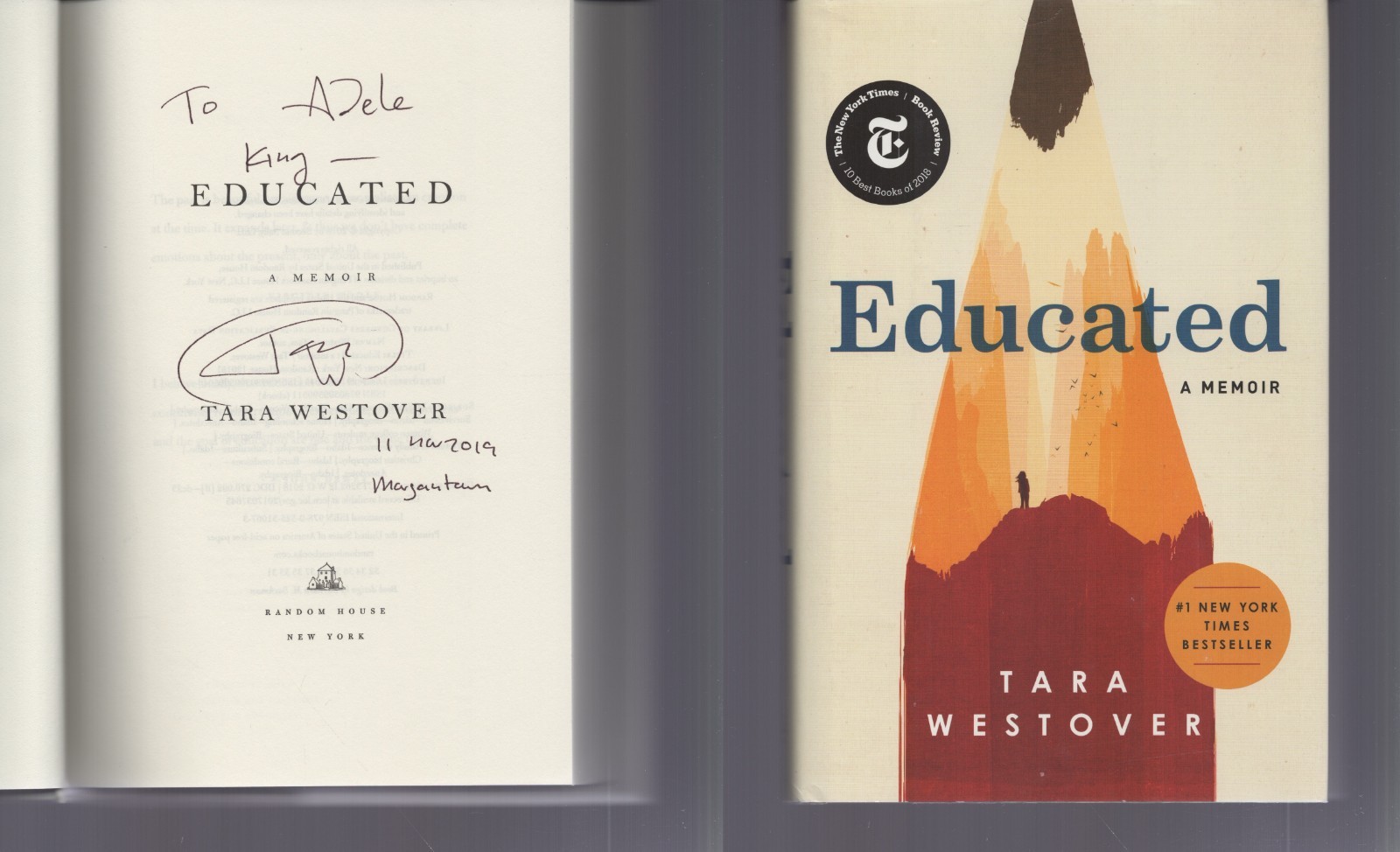 Educated / SIGNED / Tara Westover / A Memoir / Hardcover