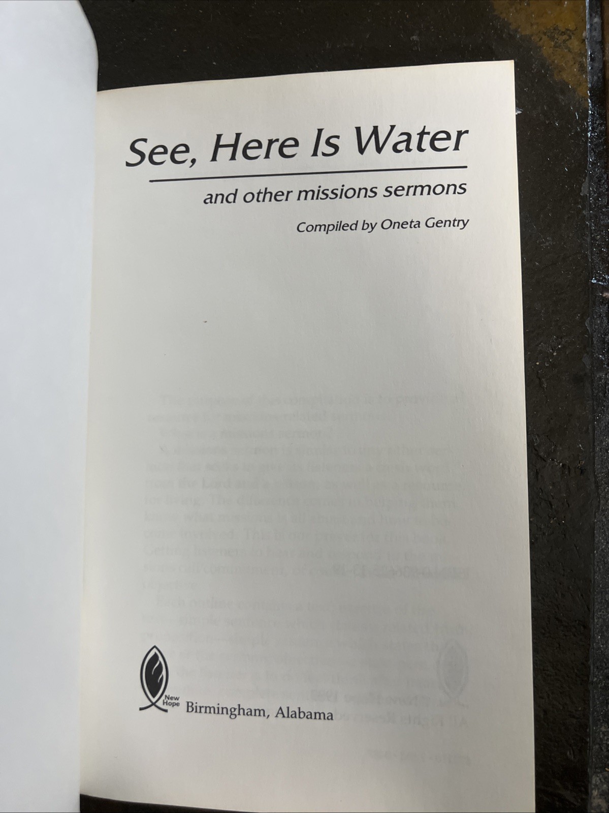 See, Here Is Water