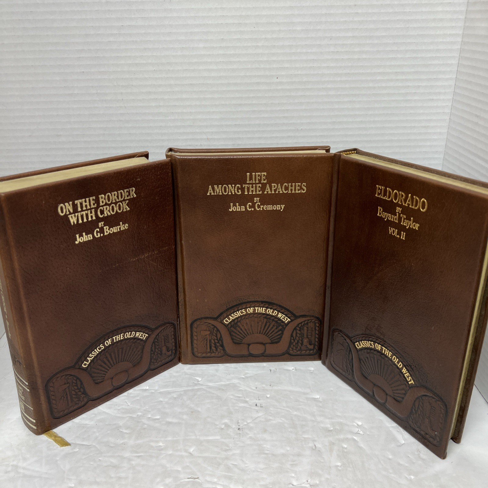 Lot 3 Classics Of The Old West,Eldorado,On Border/Gen. Crook,Life/Apaches,Leathr