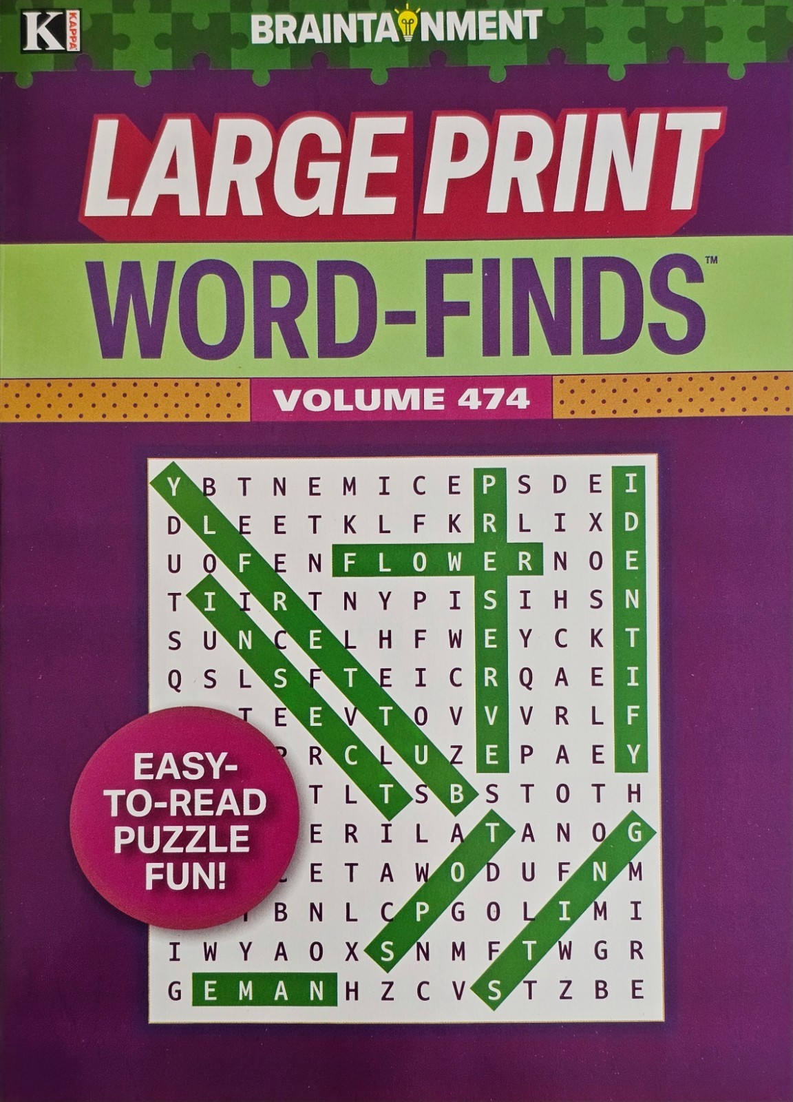 5 New Large Print Word-Finds Puzzle Books Kappa Games Vol #474-478 ~ Search,Hunt