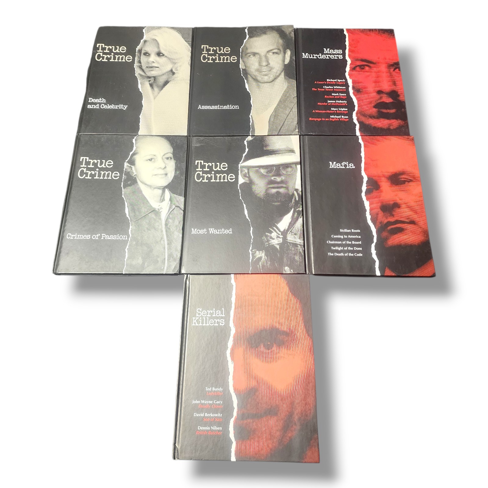 Lot 7 Time Life True Crime Series HC Books Serial Killers Mafia Unsolved Wanted