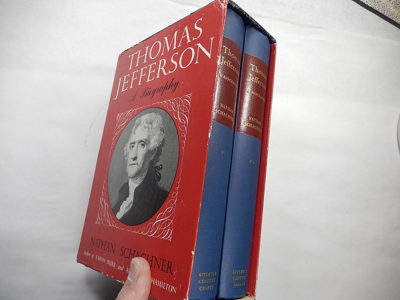 Thomas Jefferson: A Biography by Nathan Schachner, 1951, 2 Volumes & Slipcase