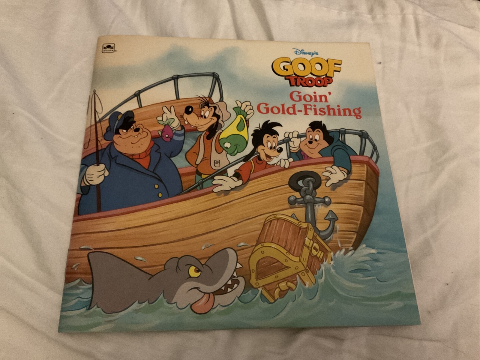Disney’s Goof Troop: Goin’ Gold-fishing Golden Books (1993) Not Ex-library!