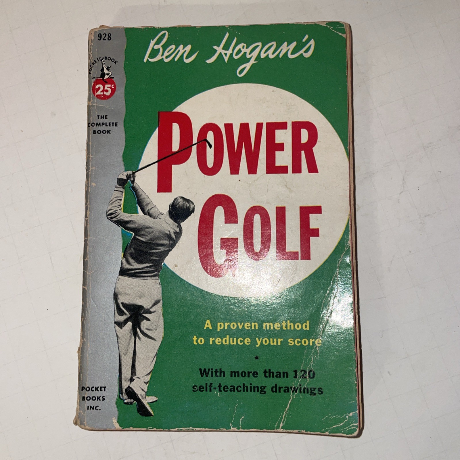 Ben Hogan’s Power Golf Pocket Book 120 Self-Teaching Drawings – 6th Print 1957