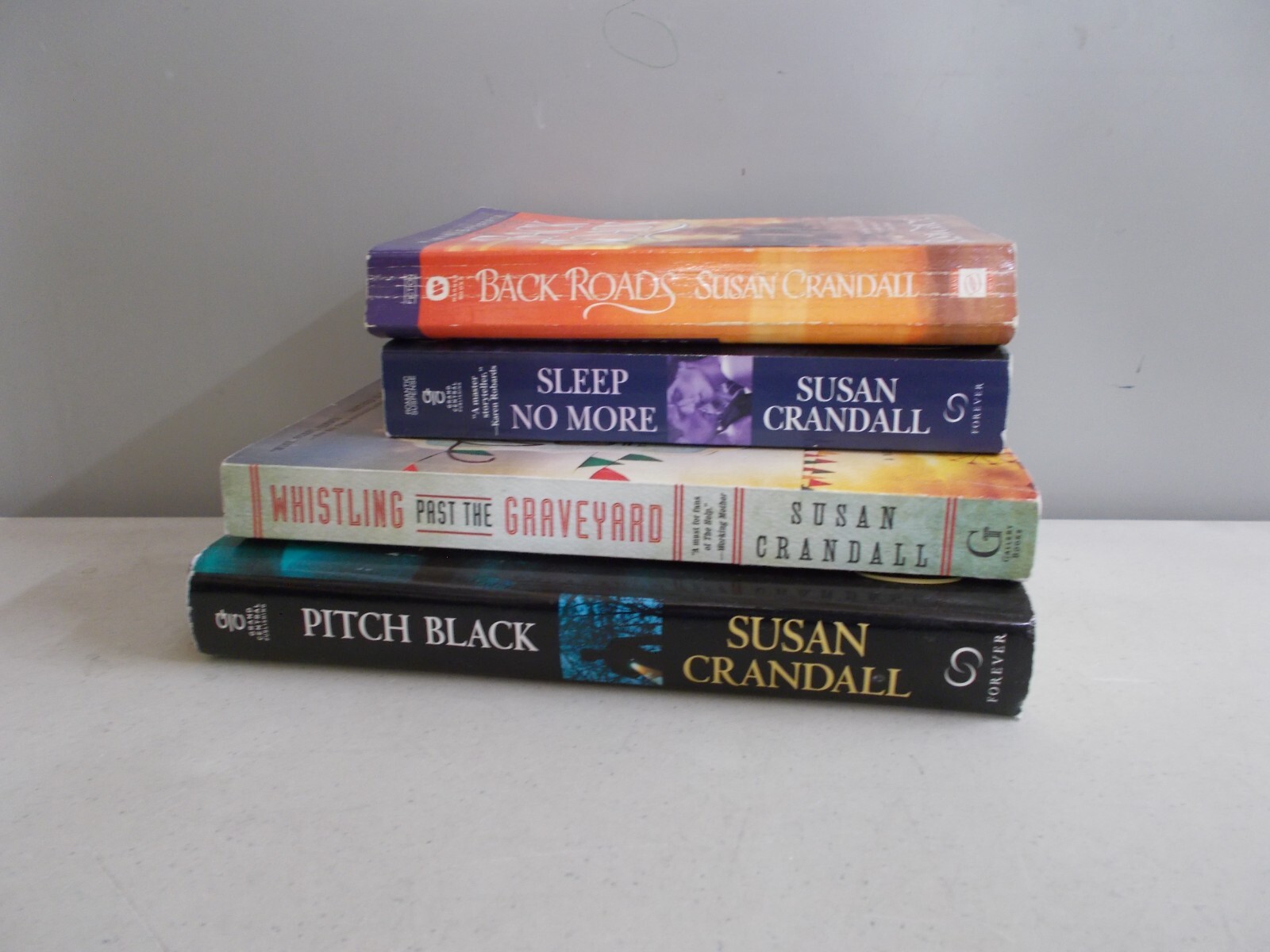 4 SUSAN CRANDALL # MIXED LOT SLEEP NO MORE GRAVEYARD PITCH BLACK BACK ROADS