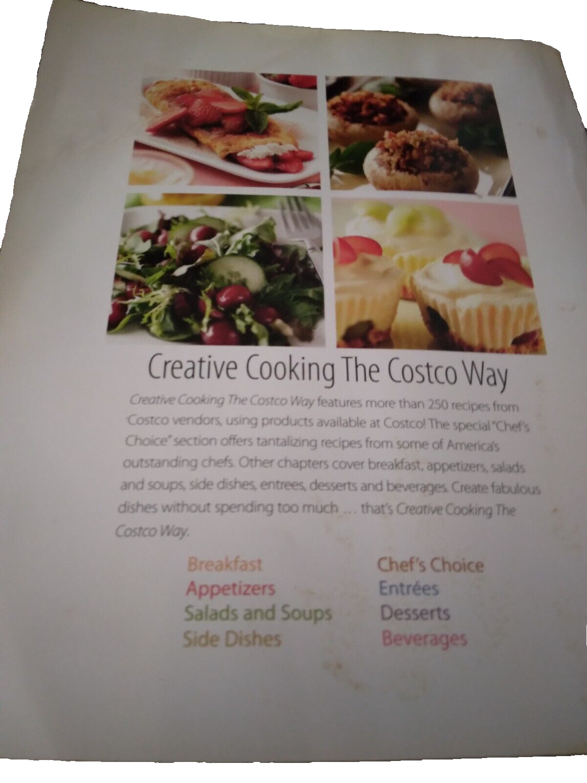Costco Wholesale Creative Cooking Using Costco Products. Cookbook. 198 Pages