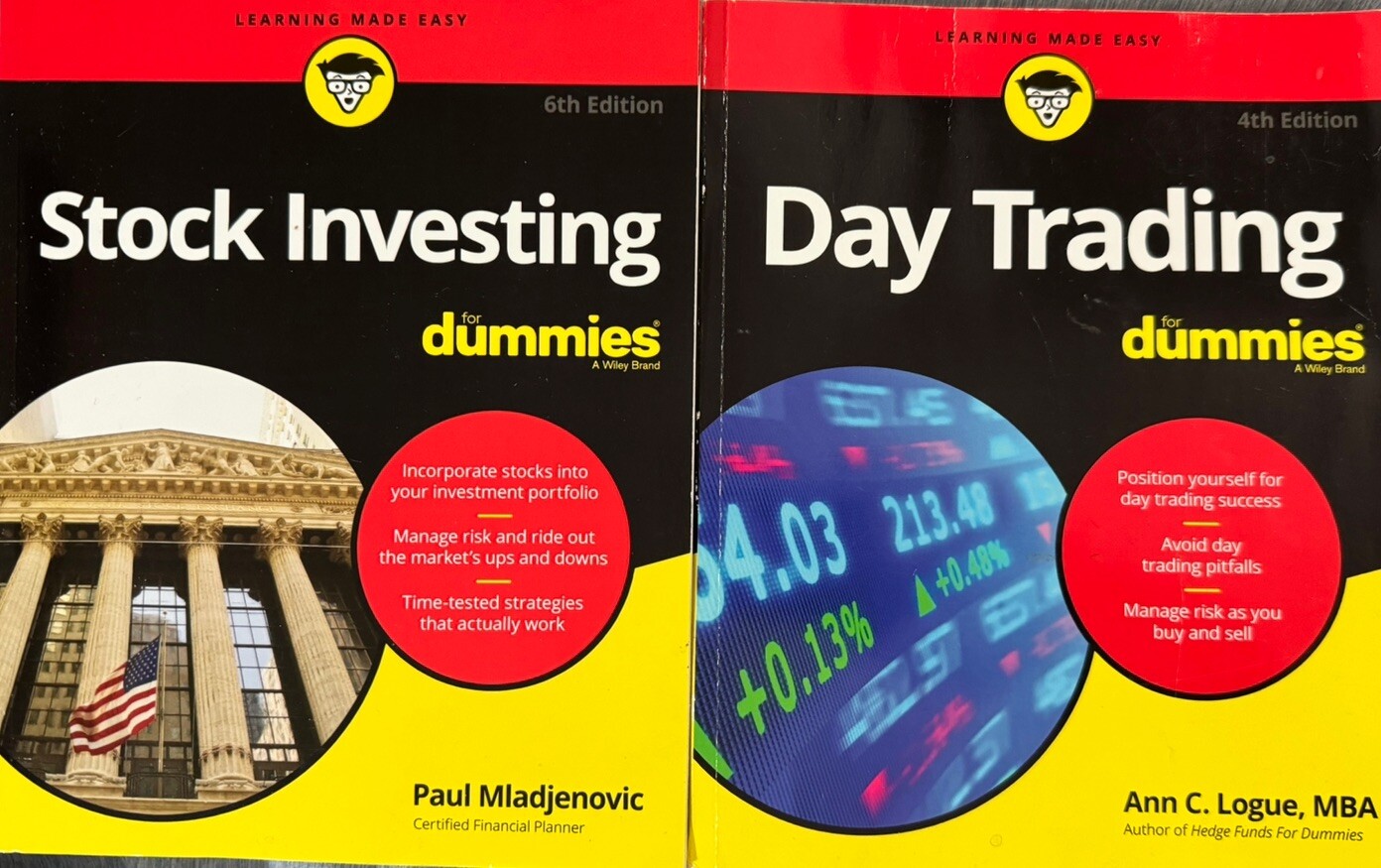 Investing Book Lot, Day Trading, Stock Investing, For Dummies Mladjenovic Logue