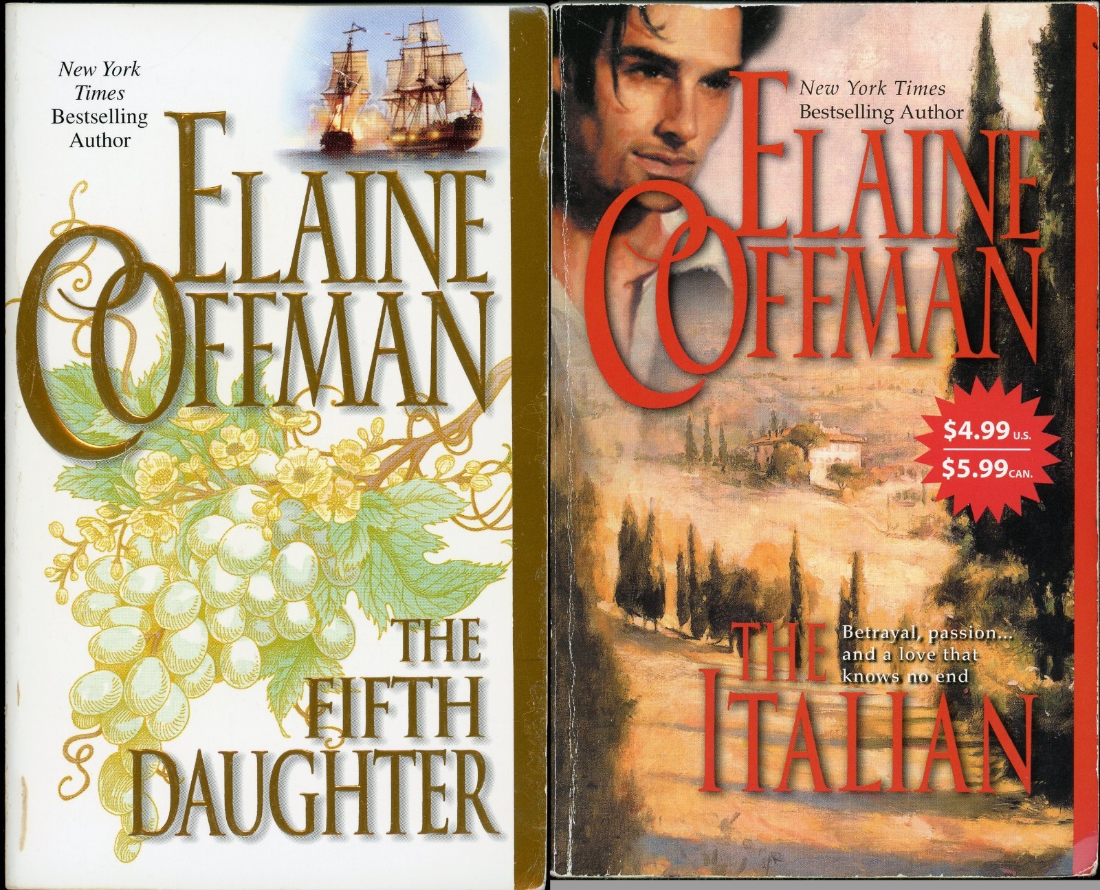 Italian Chronicles Regency Romance Lot of 2 Paperback by Elaine Coffman