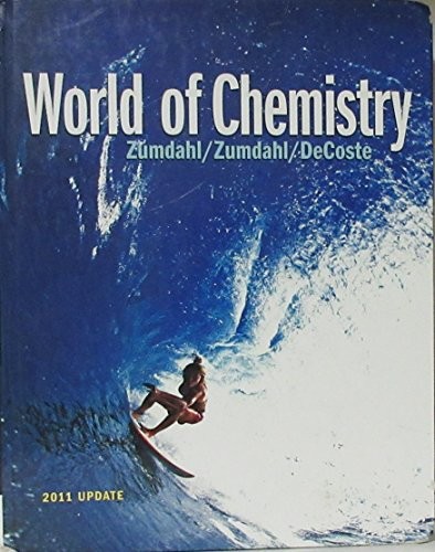 WORLD OF CHEMISTRY 2011 UPD By Steven S ; Zumdahl Zumdahl – Hardcover EXCELLENT