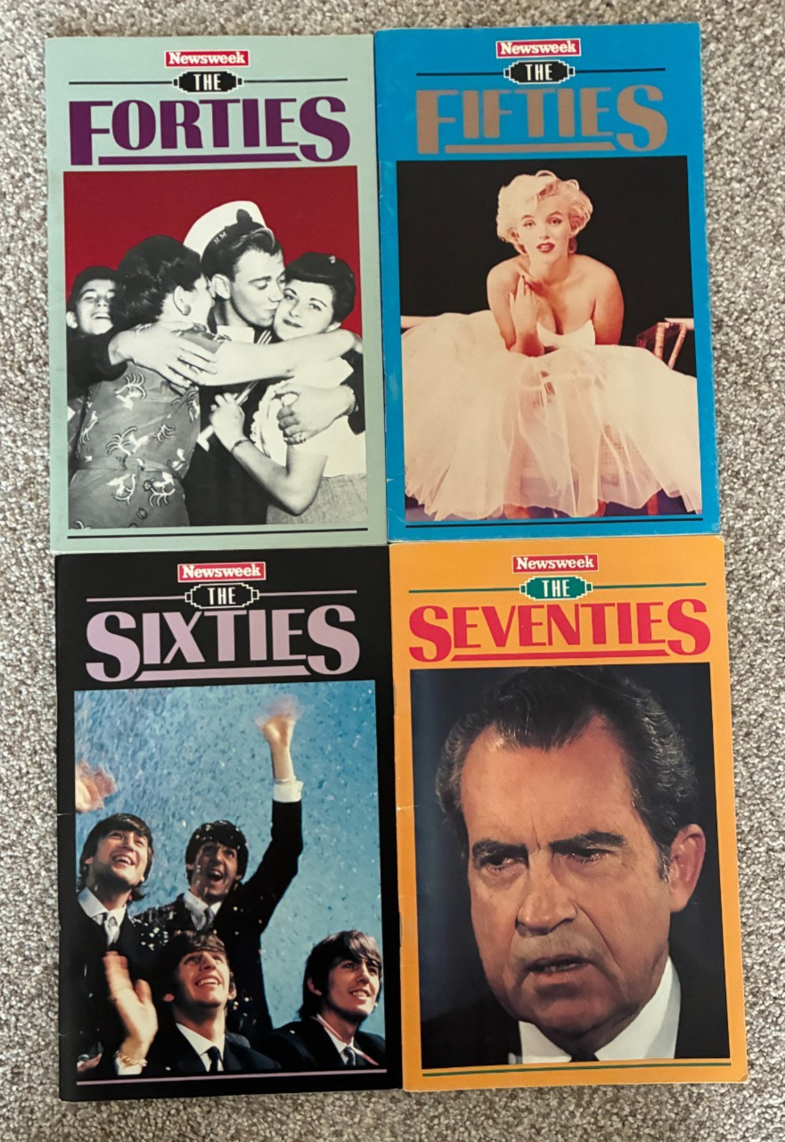 Vintage 1987 NEWSWEEK The Forties, Fifties, Sixties, Seventies Booklets ~ 4!!