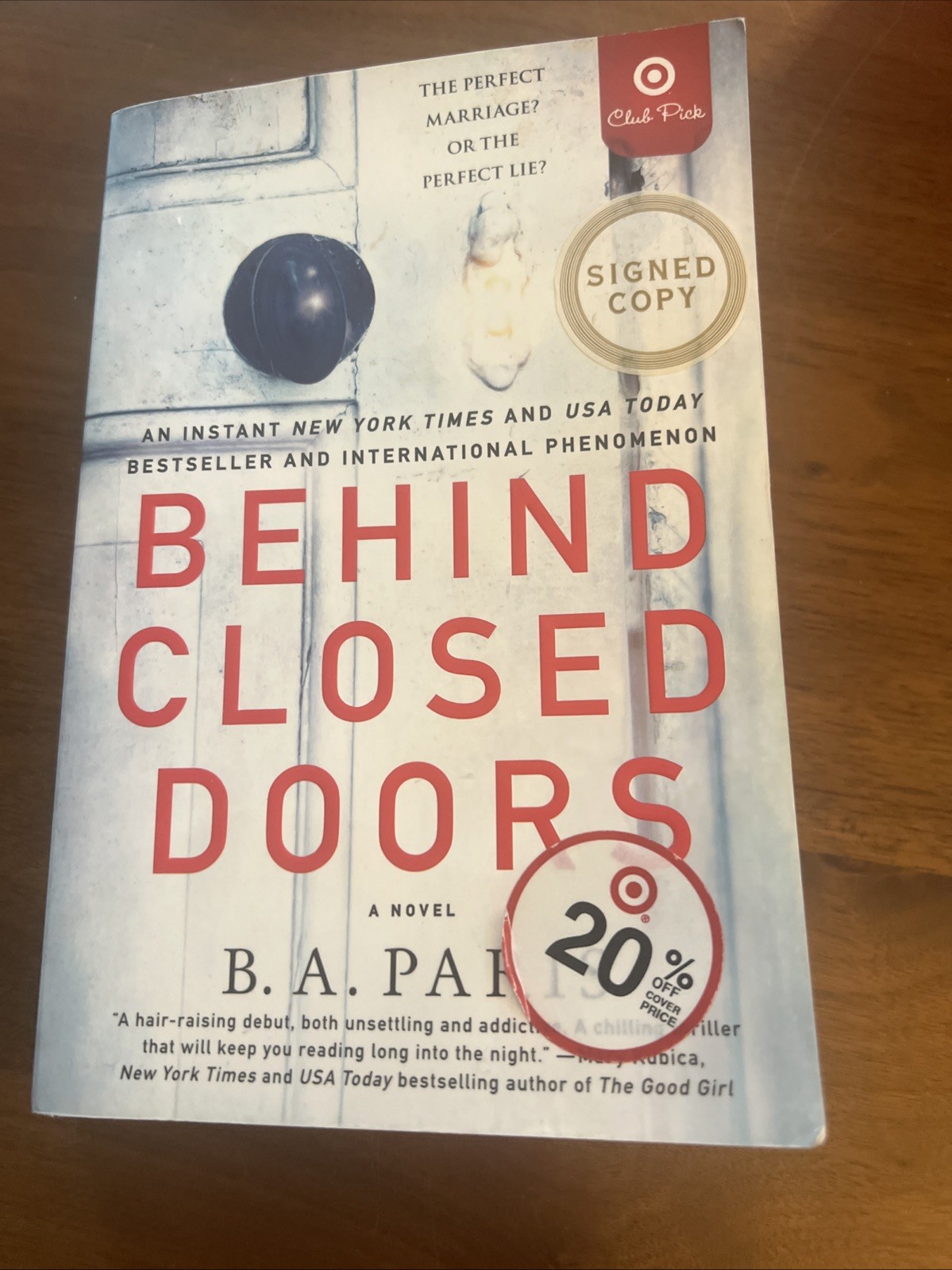 Behind Closed Doors *SIGNED* by B A Paris (Target Edition)